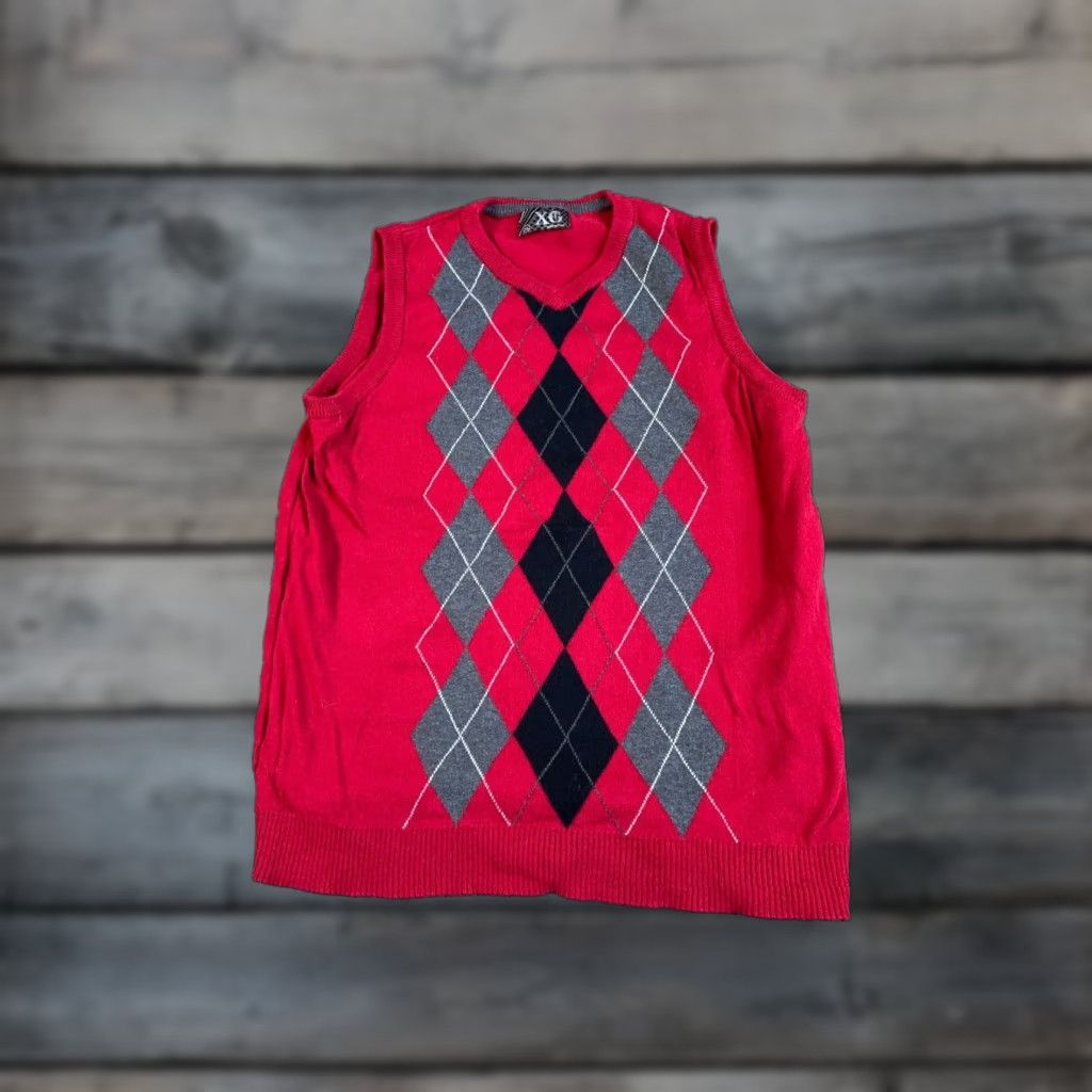 Vintage VINTAGE Extreme Gear Vest Adult XL Red Y2K Argyle V-Neck Knit Cotton Lightweight Preppy Classic Womens Size XL / US 12-14 / IT 48-50 - 1 Thumbnail