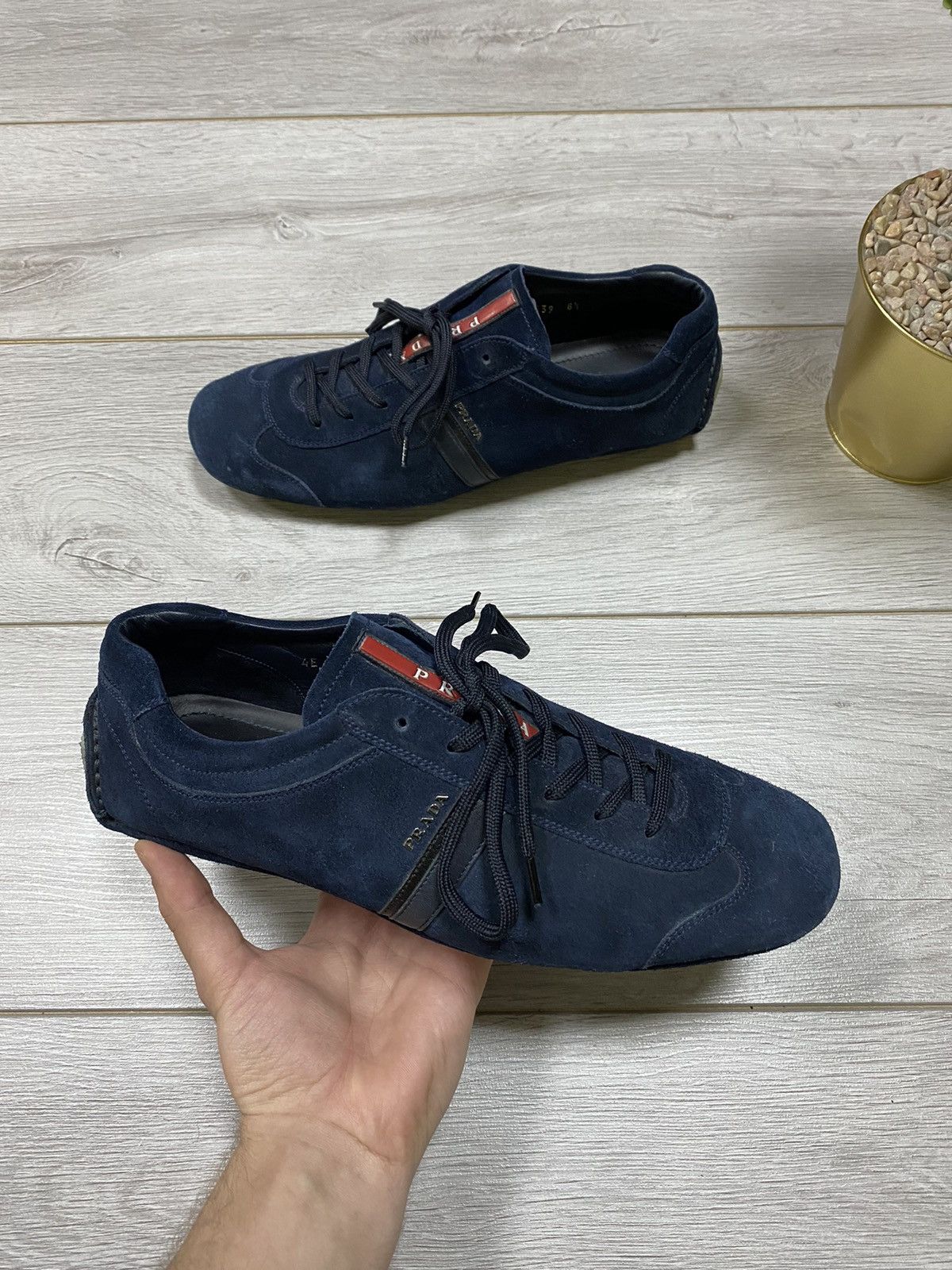 Prada Vintage Prada vintage velvet red tab sneakers shoes Grailed
