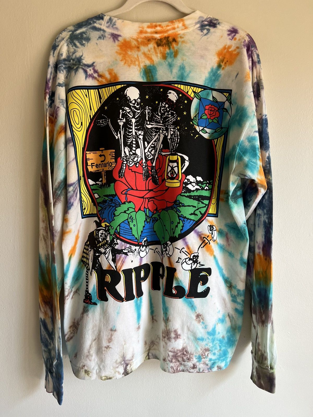 Online Ceramics Tie Dye “If I Knew the Way…” Long Sleeve Shirt New Size US L / EU 52-54 / 3 - 2 Thumbnail