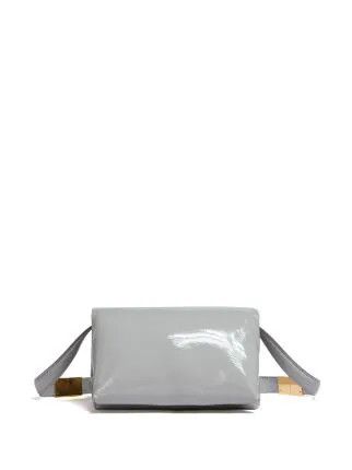 o1w1db10524 Size-OS Leather Shoulder Bag in Grey
