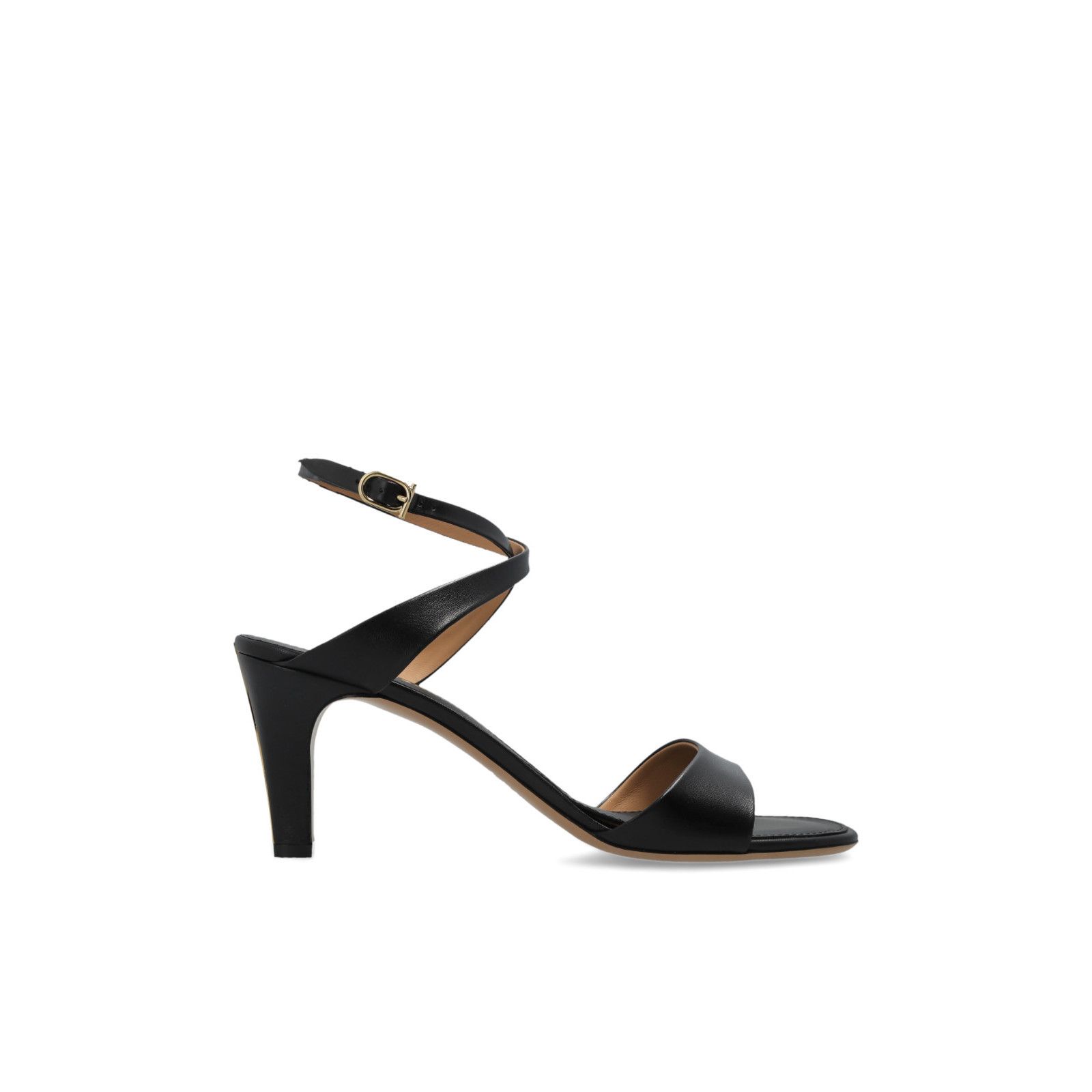 FERRAGAMO Teresy Black Leather 95mm Heel Sandals New & Authe