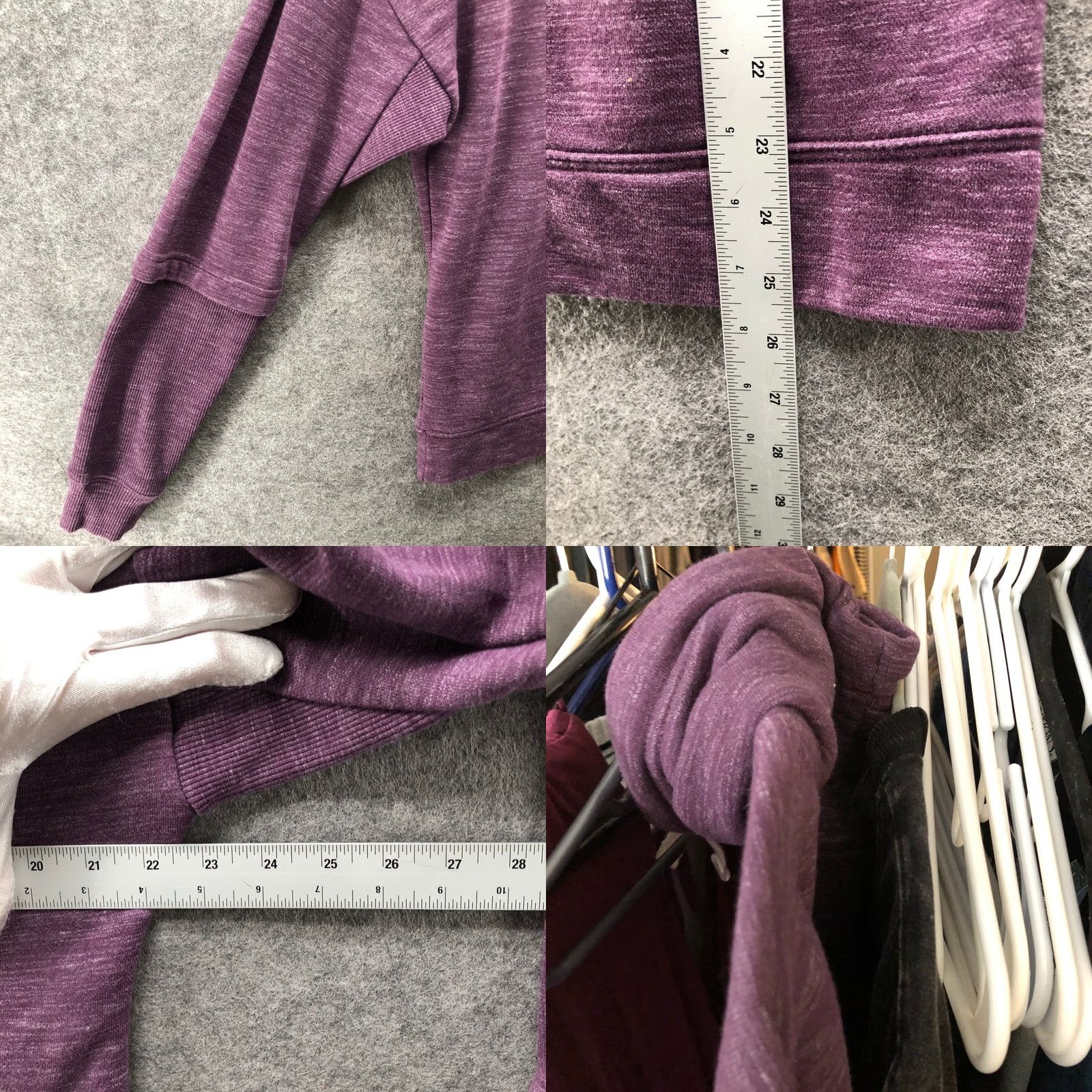 Reebok Reebok Shirt Womens M Purple Cowl Neck Sweatshirt Heathered Pullover Fleece Athletic Size M / US 6-8 / IT 42-44 - 8 Thumbnail