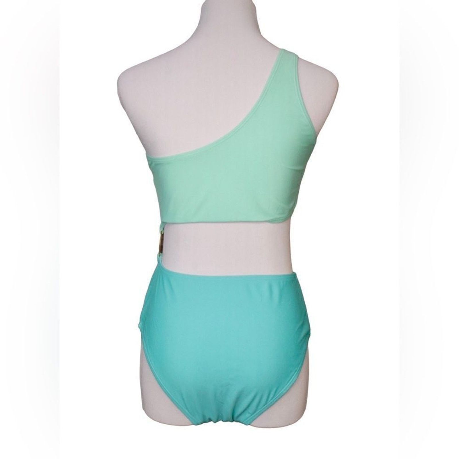 Shein Shein Blue Green 2 Tone 1pc Swimsuit MEDIUM Sexy Pastel Size M / US 6-8 / IT 42-44 - 5 Thumbnail