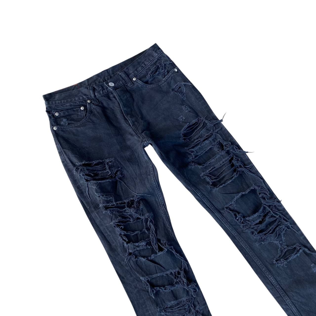 Japanese Brand RNA Slang Inc.By Eiji Okumoto Insane Distressed Denim Grunge Size US 29 - 3 Thumbnail