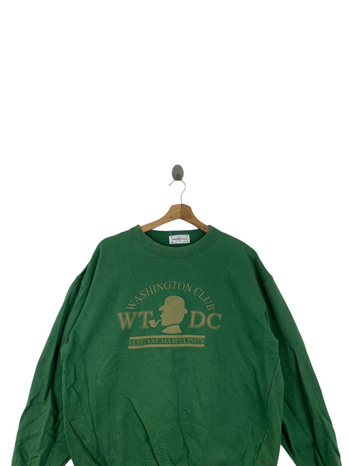 Vintage Vintage WASHINGTON CLUB Sherlock Holmes Logo Sweatshirt Size L / US 10 / IT 46 - 2 Thumbnail