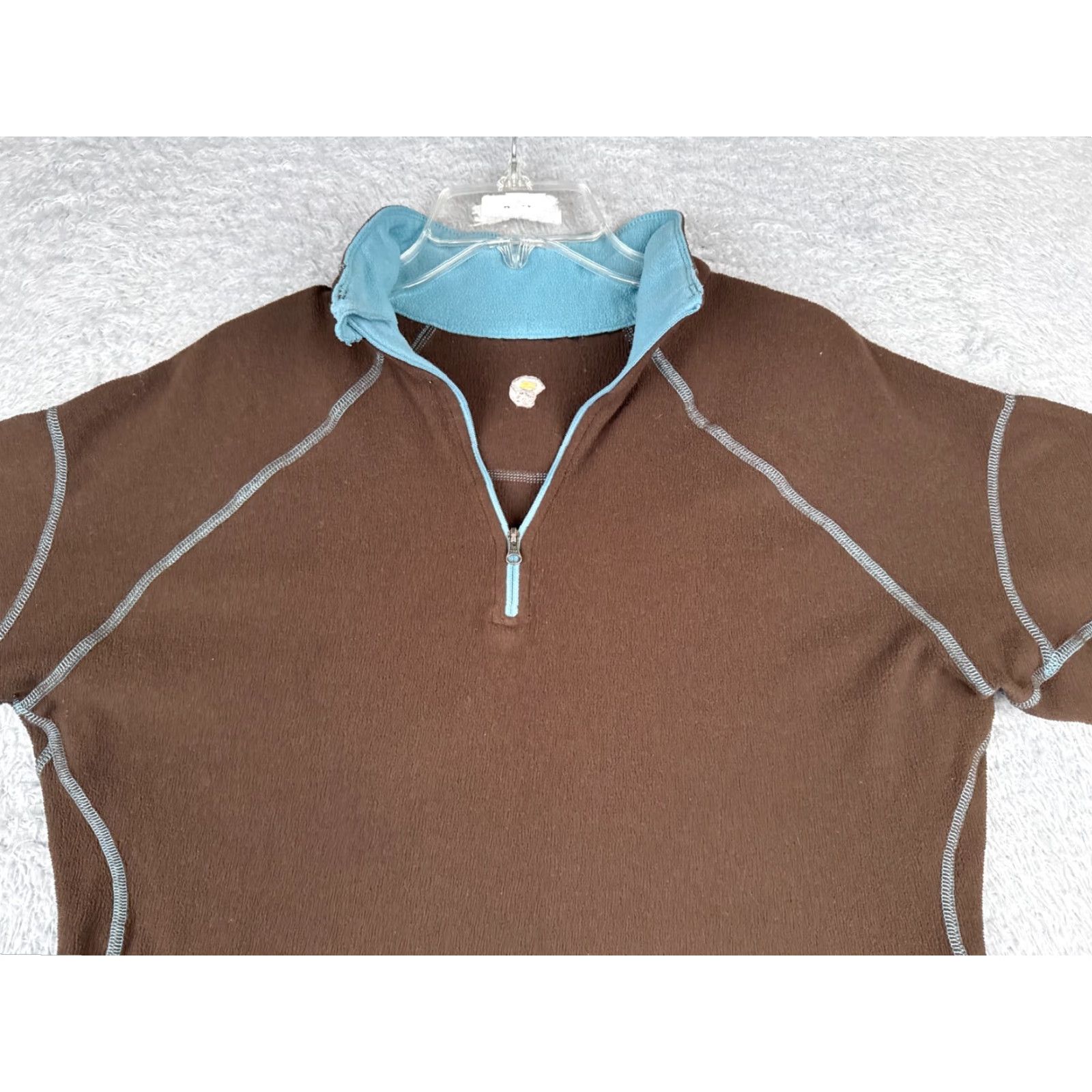 Mountain Hardwear Mountain Hardwear Sweater Women XL Brown Pullover 1/4 Zip Fleece Knit Shirt? Size XL / US 12-14 / IT 48-50 - 4 Thumbnail