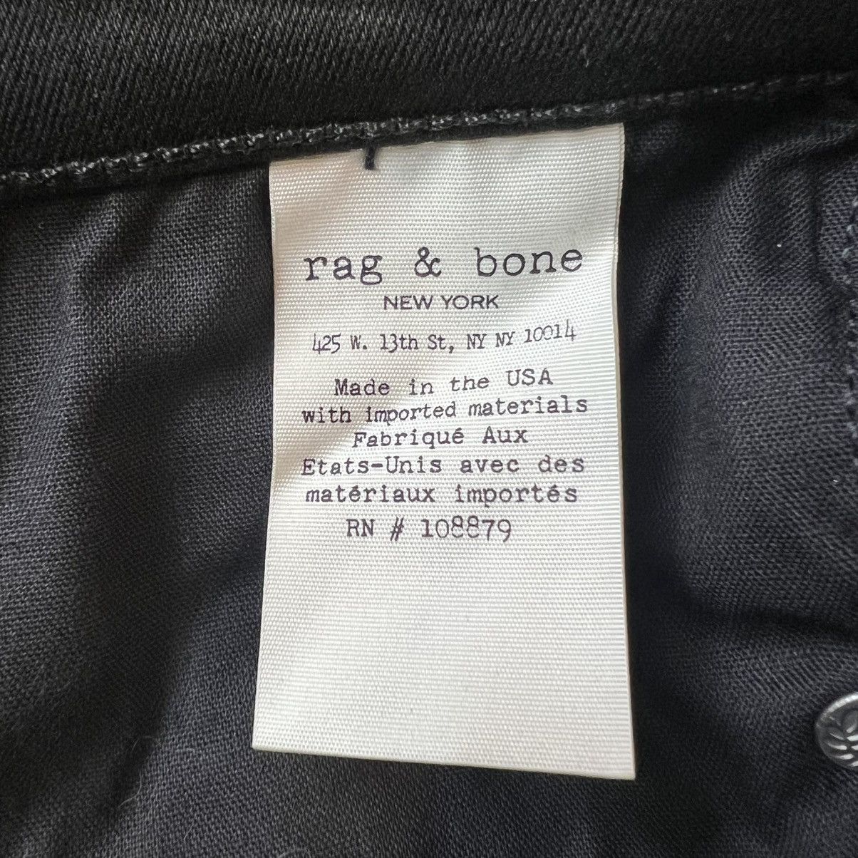 Rag & Bone rag & bone Tech Skinny Jeans Black Ankle Zip Moto Size 28 Size 28" / US 6 / IT 42 - 6 Thumbnail