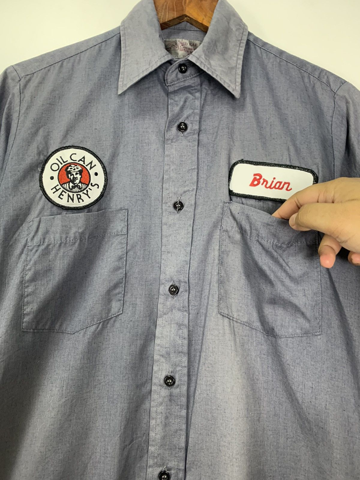 Japanese Brand × Vintage Vintage oil can henry’s button up Size US XXS / EU 40 - 8 Thumbnail