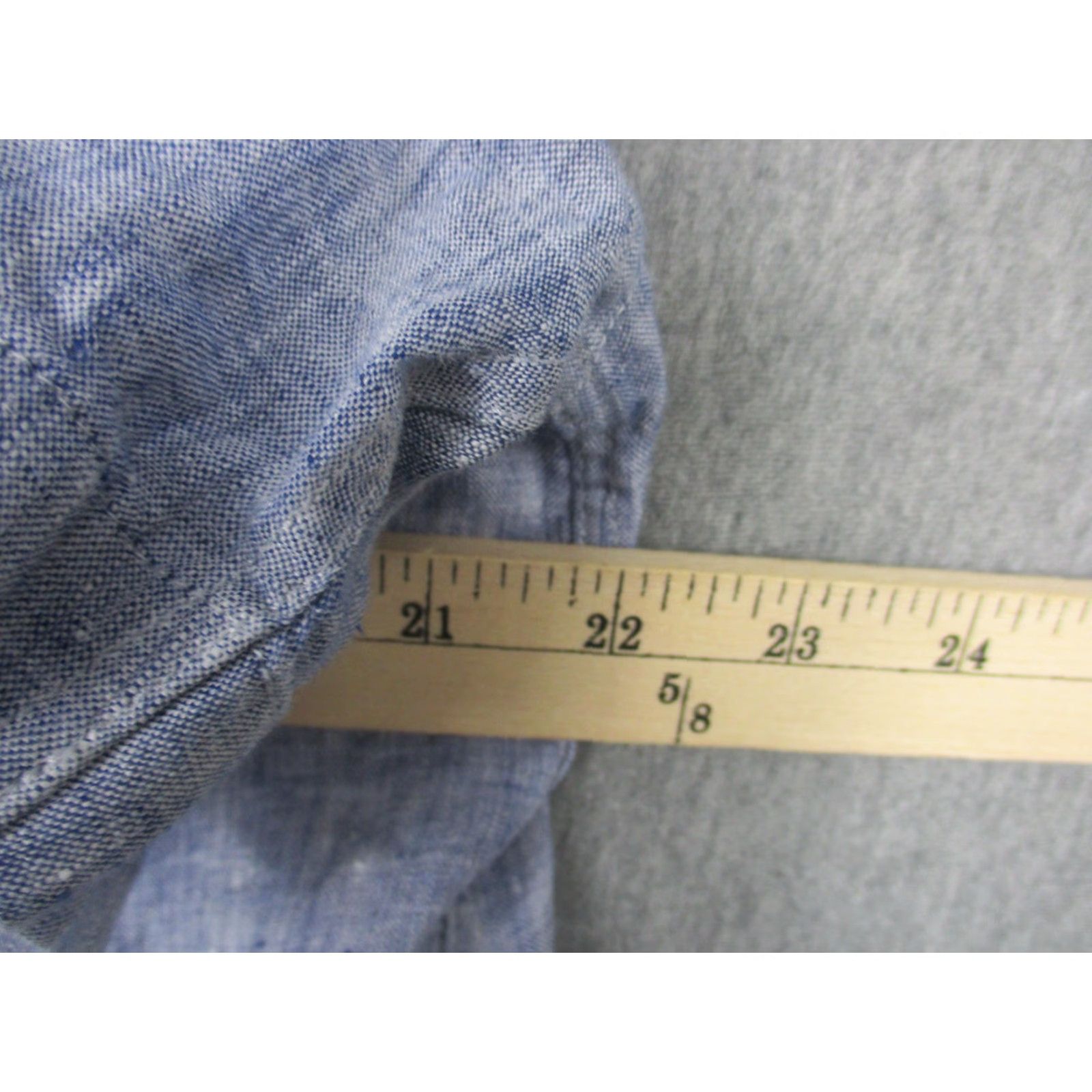 UNTUCKit UNTUCKit Shirt Mens Large Blue Linen Short Sleeve Button Up Casual Pocket 2010s Size US L / EU 52-54 / 3 - 4 Thumbnail