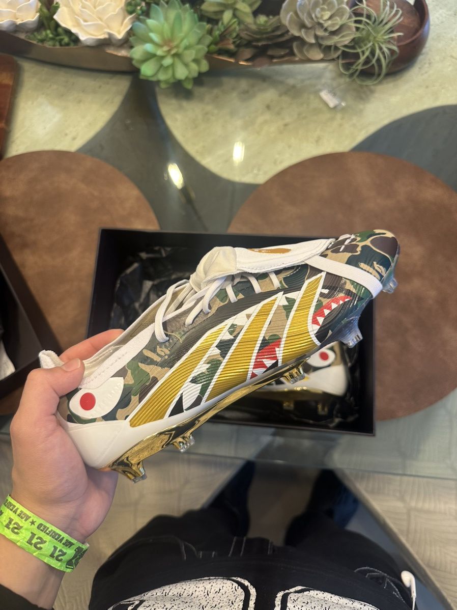 Adidas × Bape adidas Predator Elite Foldover Tongue FG Bape Green Camo Size US 9.5 / EU 42-43 - 2 Thumbnail