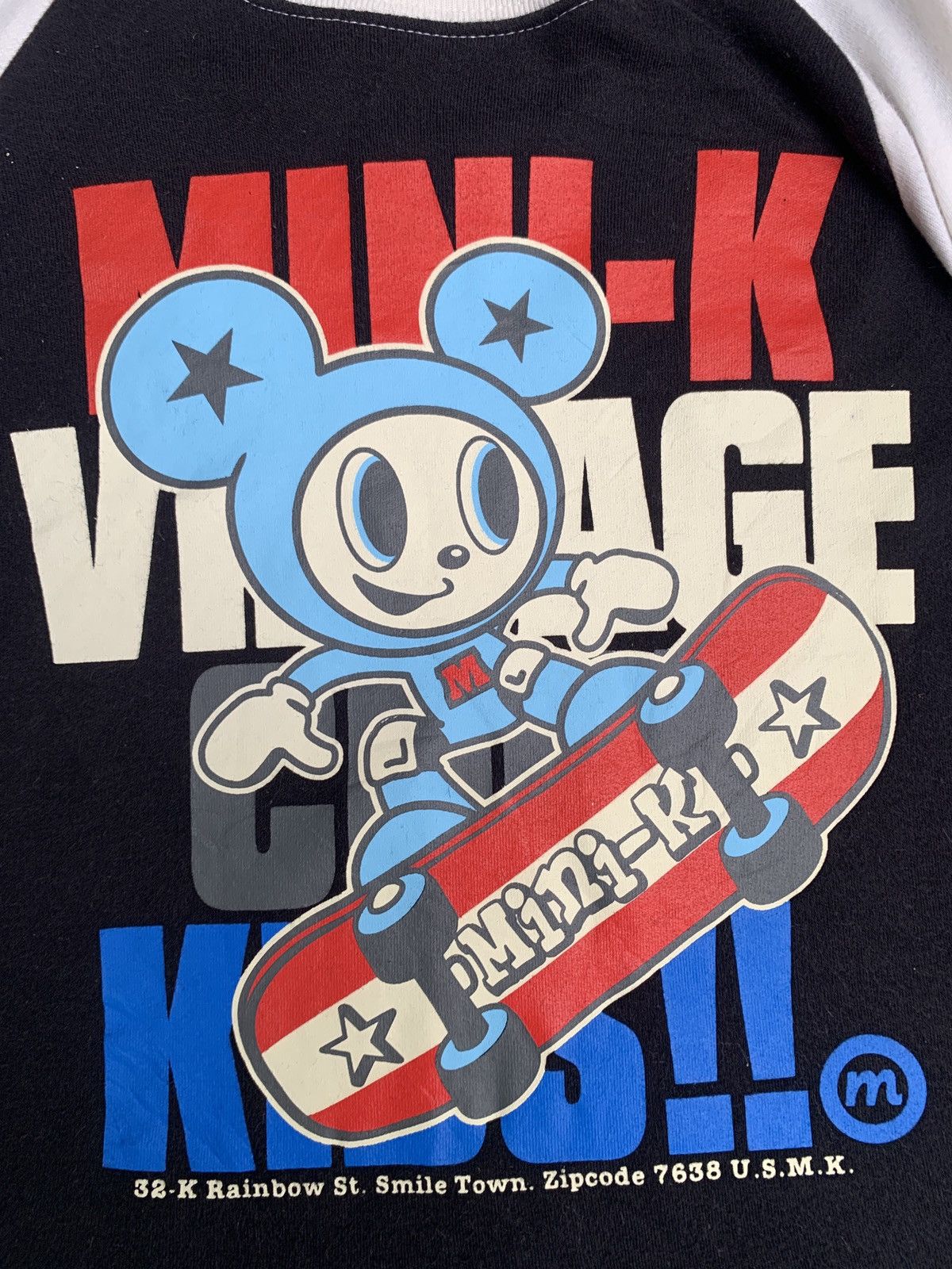Angel Blue × Japanese Brand y2k Mini-K Japan Cute Pop Raglan Icon Graphic Baby Tee Top Size XS / US 0-2 / IT 36-38 - 4 Thumbnail