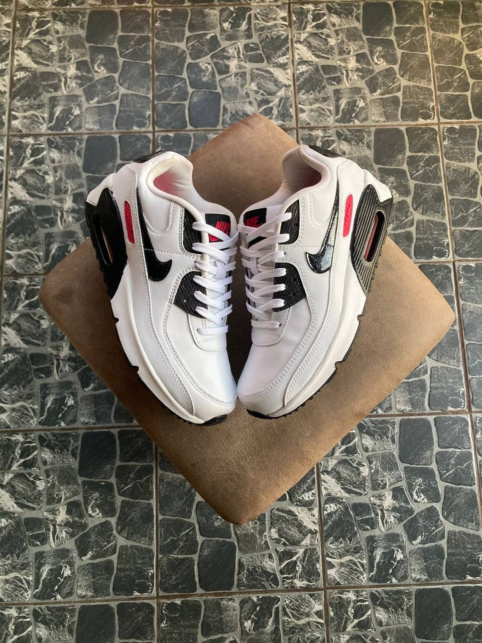 Nike Air Max 90 LTR White Black Red (GS)