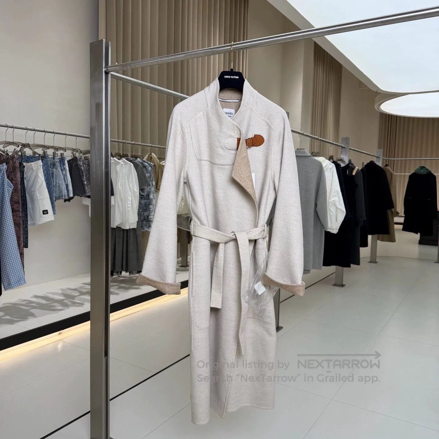 Hermes Hermes Beige Cashmere Buckle Coat. Size US XS / EU 42 / 0 - 1 Thumbnail