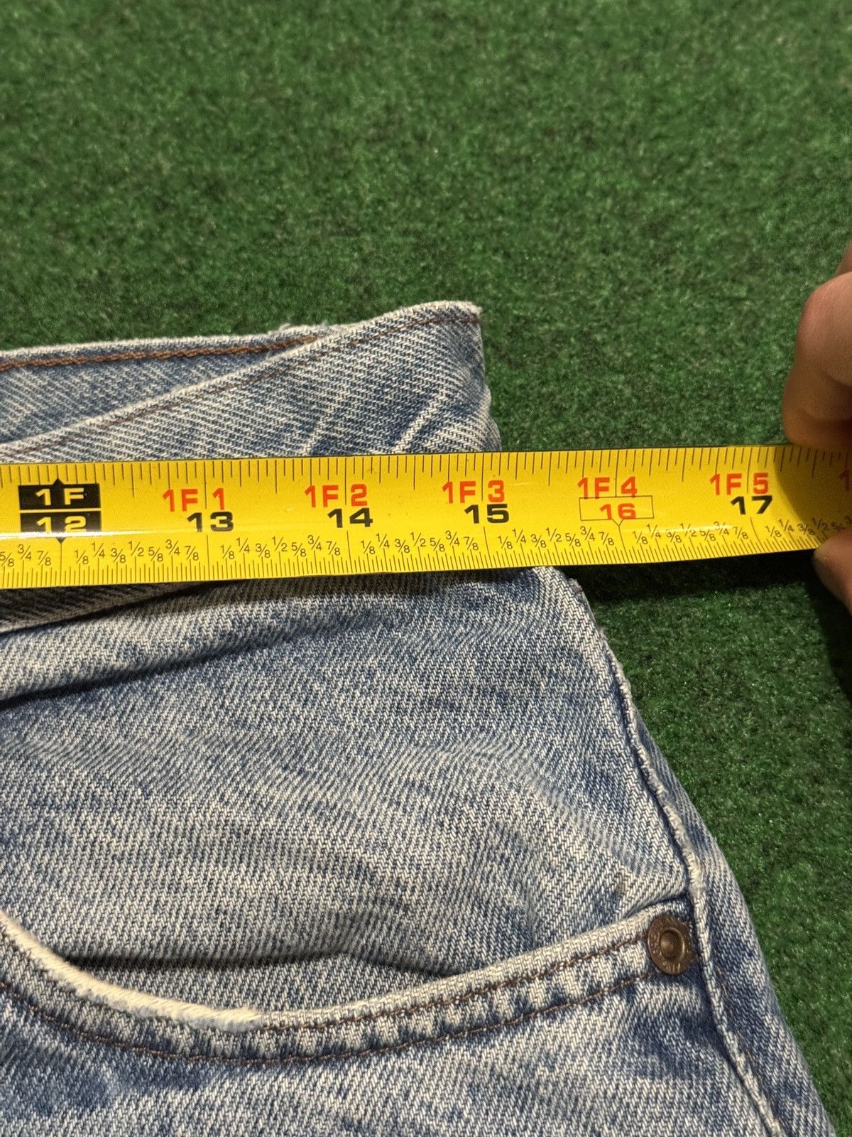 Vintage Y2K Distressed Grunge Cutoff Jorts Distressed Denim Shorts Size US 32 / EU 48 - 4 Thumbnail