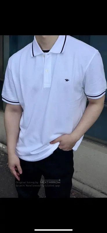 Dior Dior Men's Summer White Cotton Polo . Size US L / EU 52-54 / 3 - 6 Thumbnail
