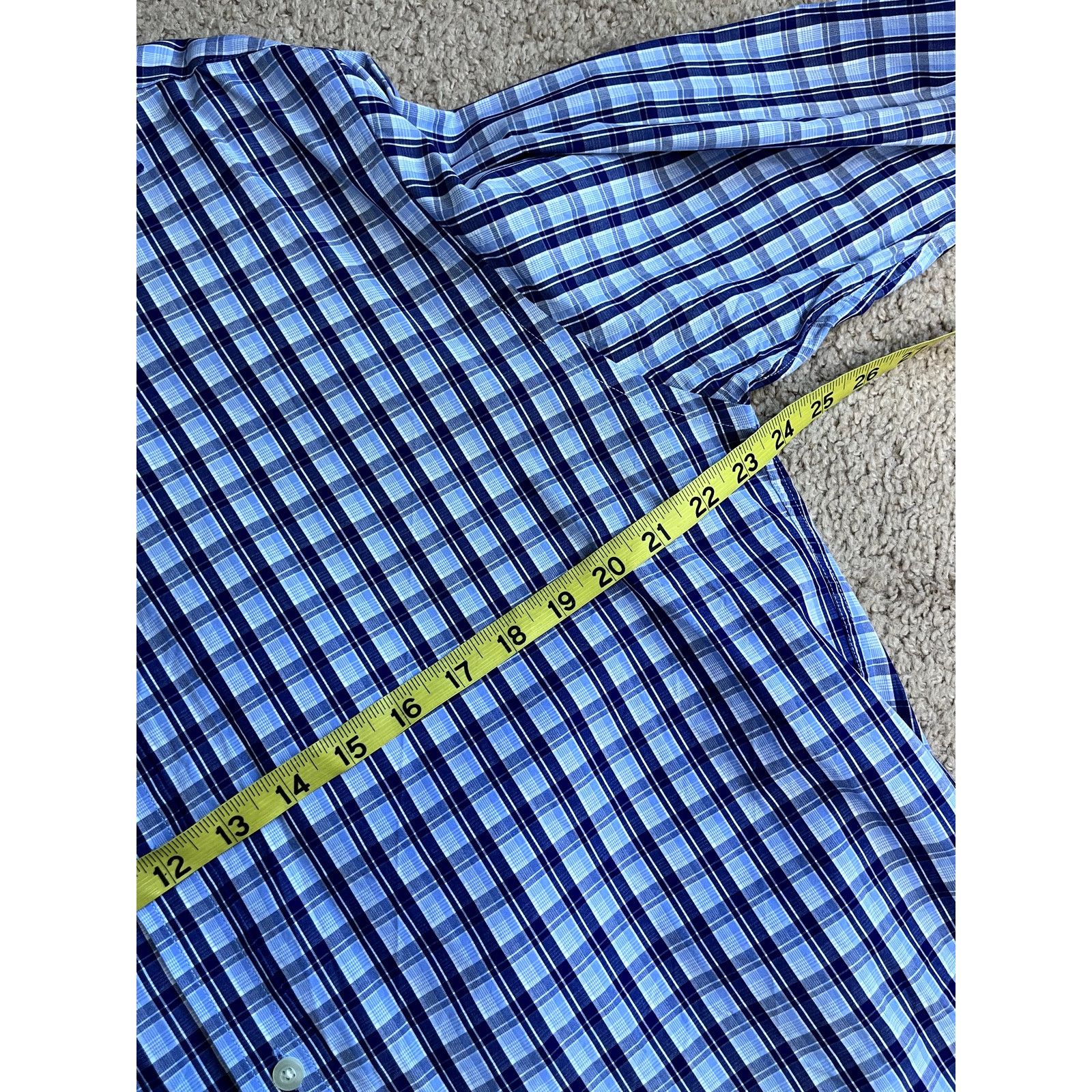 Michael Kors Men's Blue Plaid Button Up Michael Kors Shirt 16.5 Size US M / EU 48-50 / 2 - 5 Thumbnail