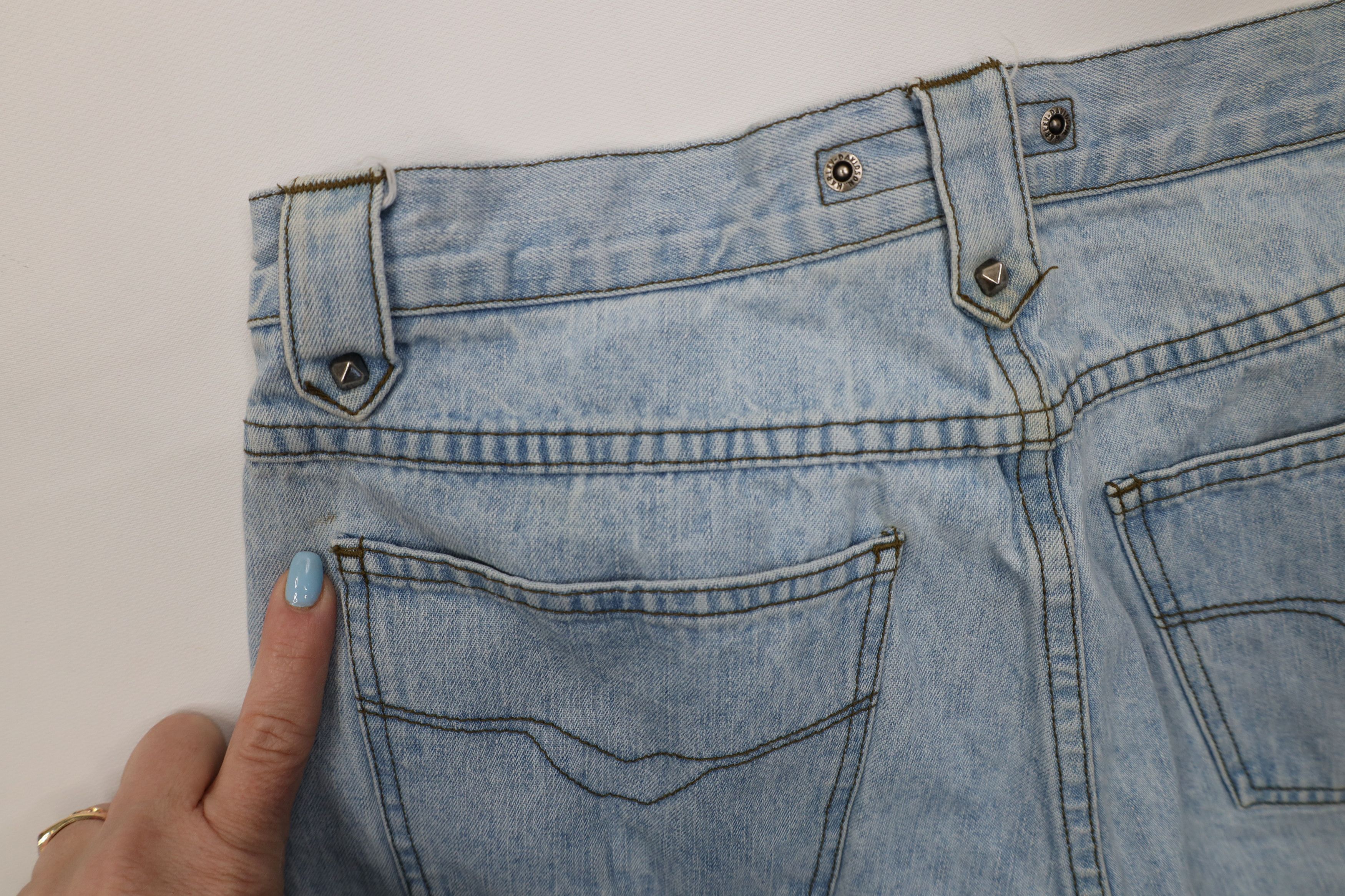 Harley Davidson Vintage Y2K 2004 Harley Davidson Babydoll Flared Denim Jeans Size 30" / US 8 / IT 44 - 16 Thumbnail