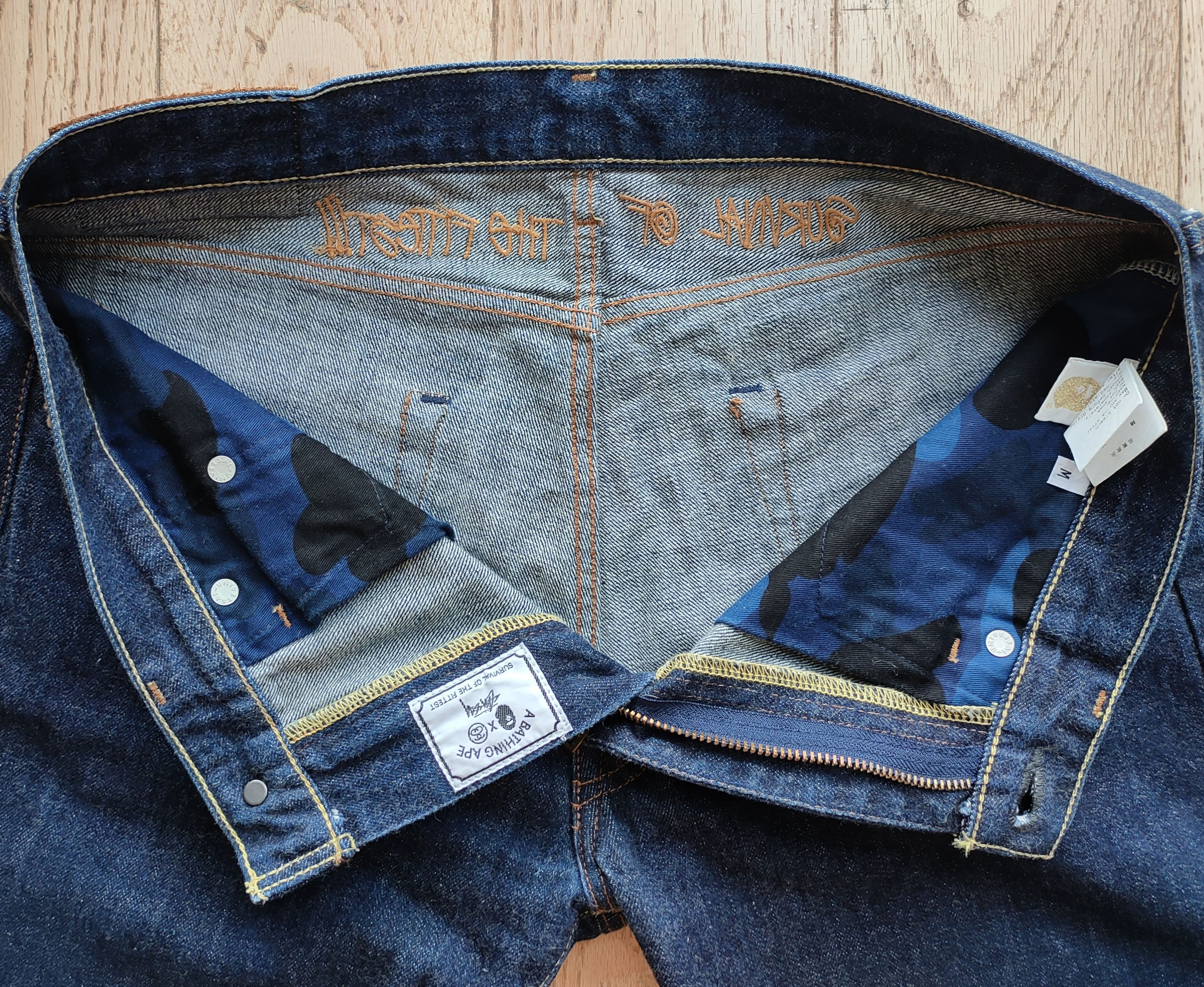 Bape × Stussy Rare Bape x Stussy Collaboration Jeans Size US 33 - 10 Thumbnail