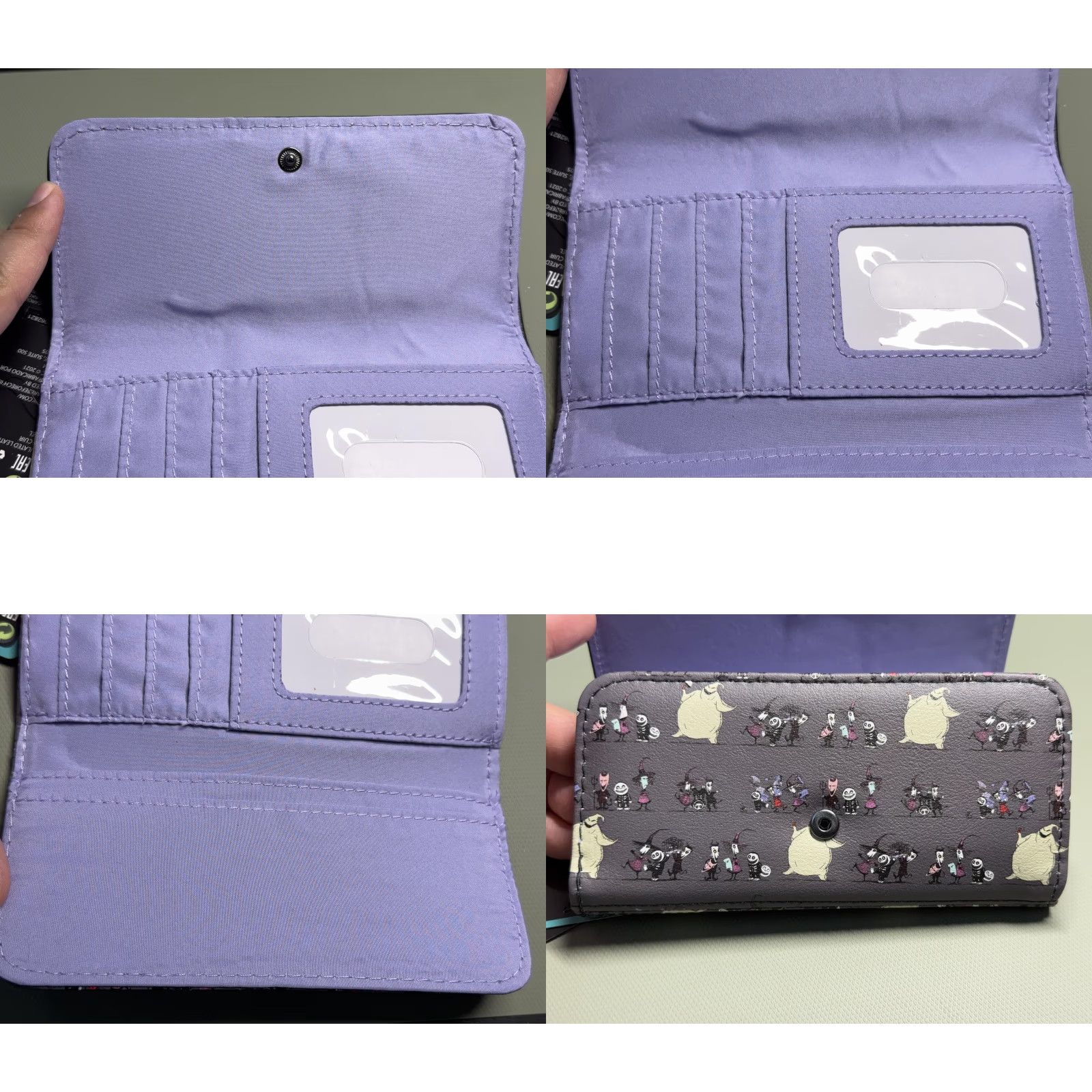 Vintage LOUNGEFLY Disney Nightmare Before Christmas Flap Wallet Lock Shock Barrel Black One Size Womens Size ONE SIZE - 8 Thumbnail