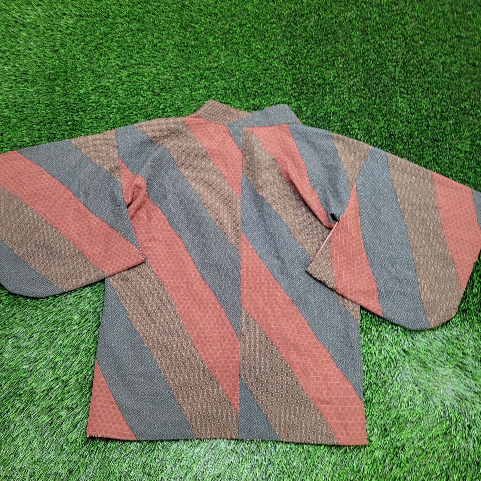 Heren Japan Happi Kimono Haori jas overgangsjas linnen jas, zwart, S