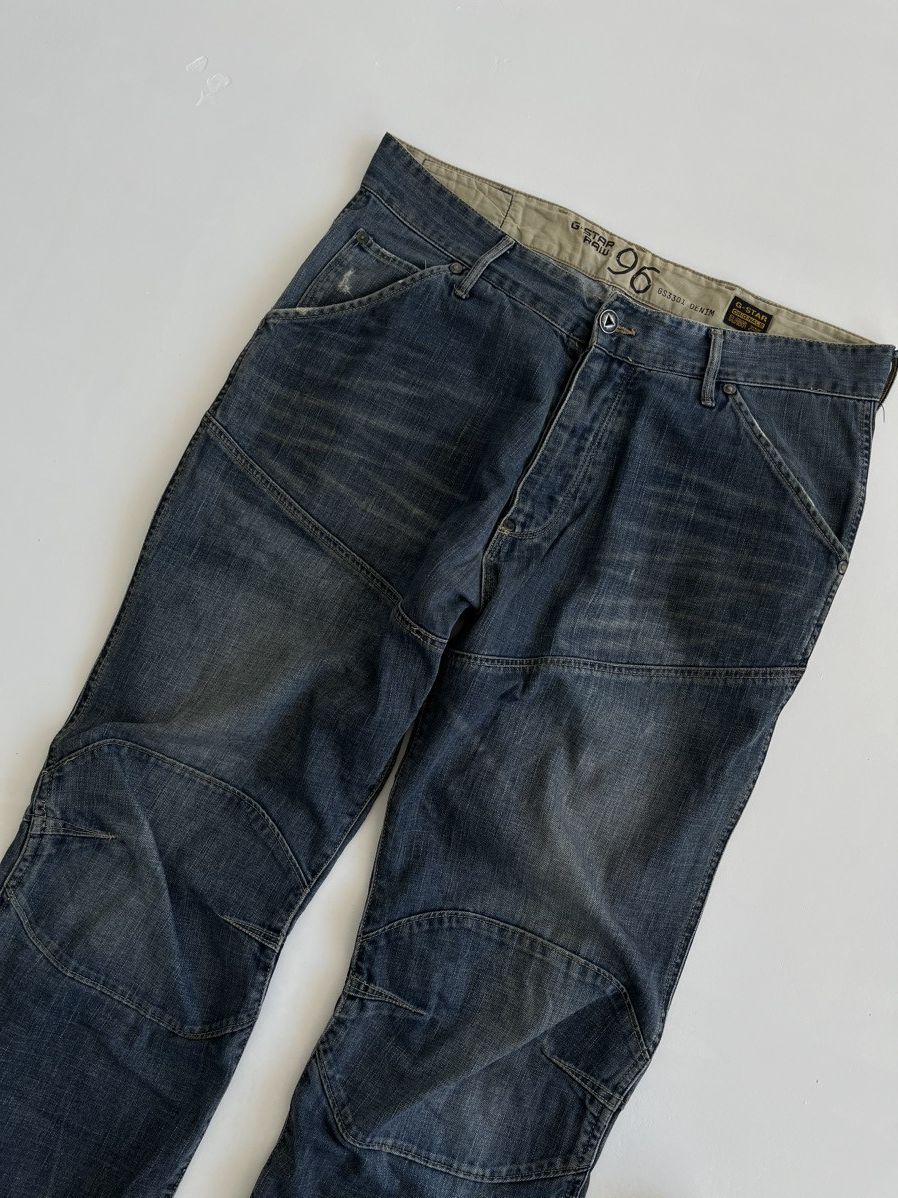 G-Star × Pharrell Vintage G Star Raw 96 distressed washed denim biker jeans Size US 36 / EU 52 - 5 Thumbnail
