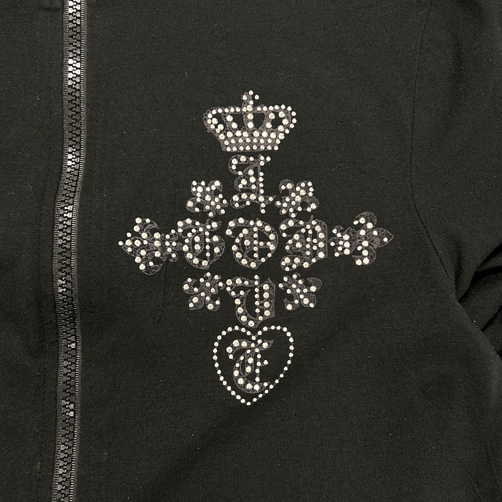 Vintage Y2K Lia Lee rhinestone crown full zip crop shacket wms XS Size S / US 4 / IT 40 - 3 Thumbnail