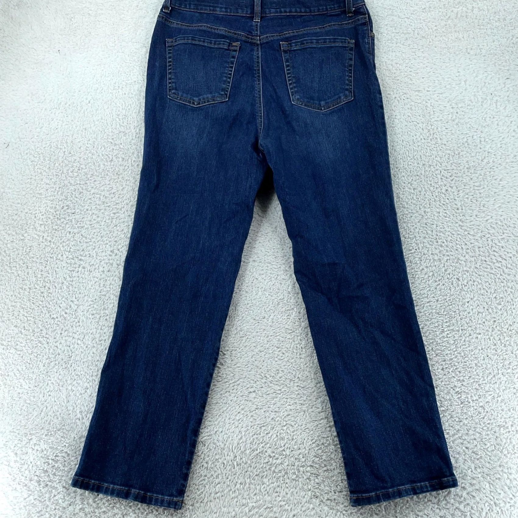 Gloria Vanderbilt Gloria Vanderbilt Jeans Womens 14P Straight Dark Wash Amanda Stretch 34x28 Size 36" / US 14 / IT 50 - 4 Thumbnail