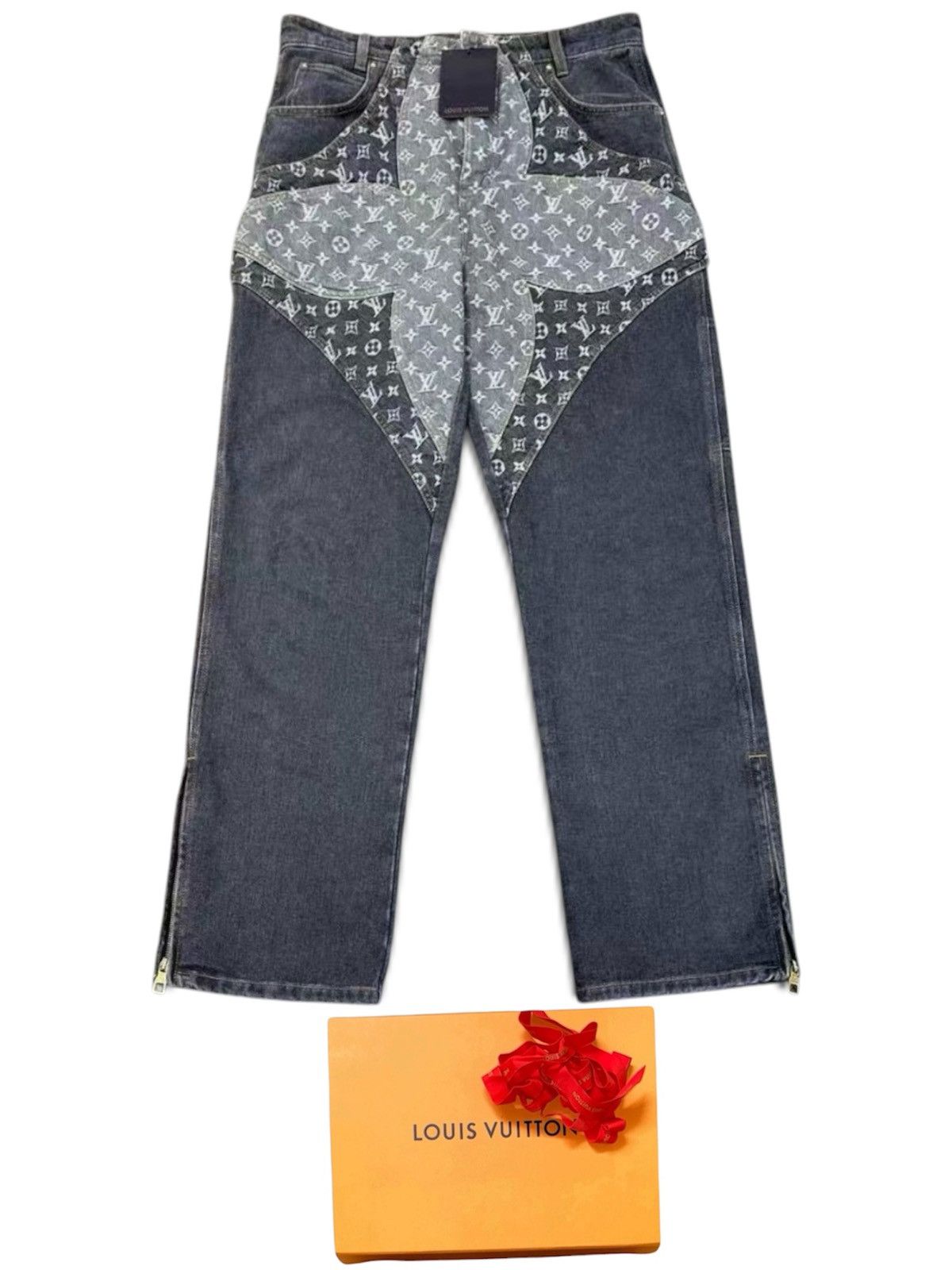 Louis Vuitton LOUIS VUITTON 36 Flower Monogram Denim Jeans Size US 36 / EU 52 - 1 Thumbnail