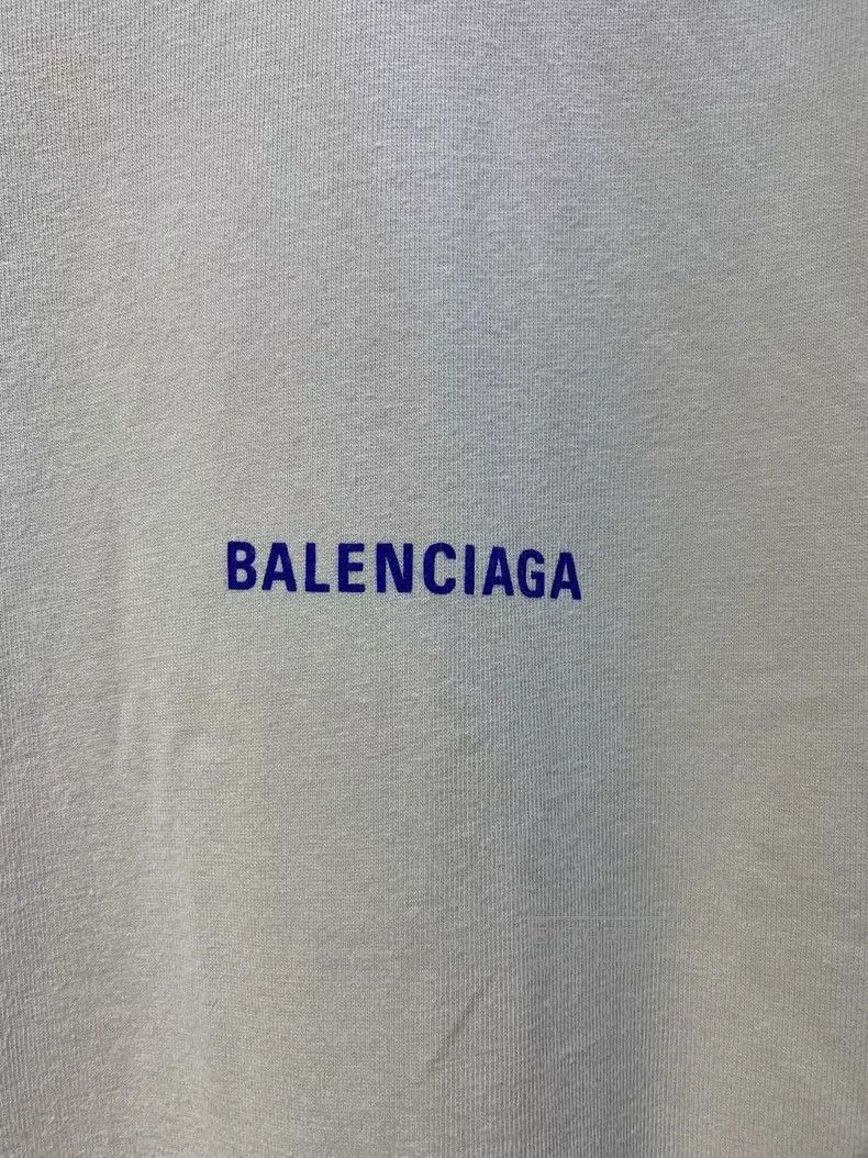 Balenciaga Balenciaga Blue Letter Logo Short Sleeve Size US S / EU 44-46 / 1 - 4 Thumbnail