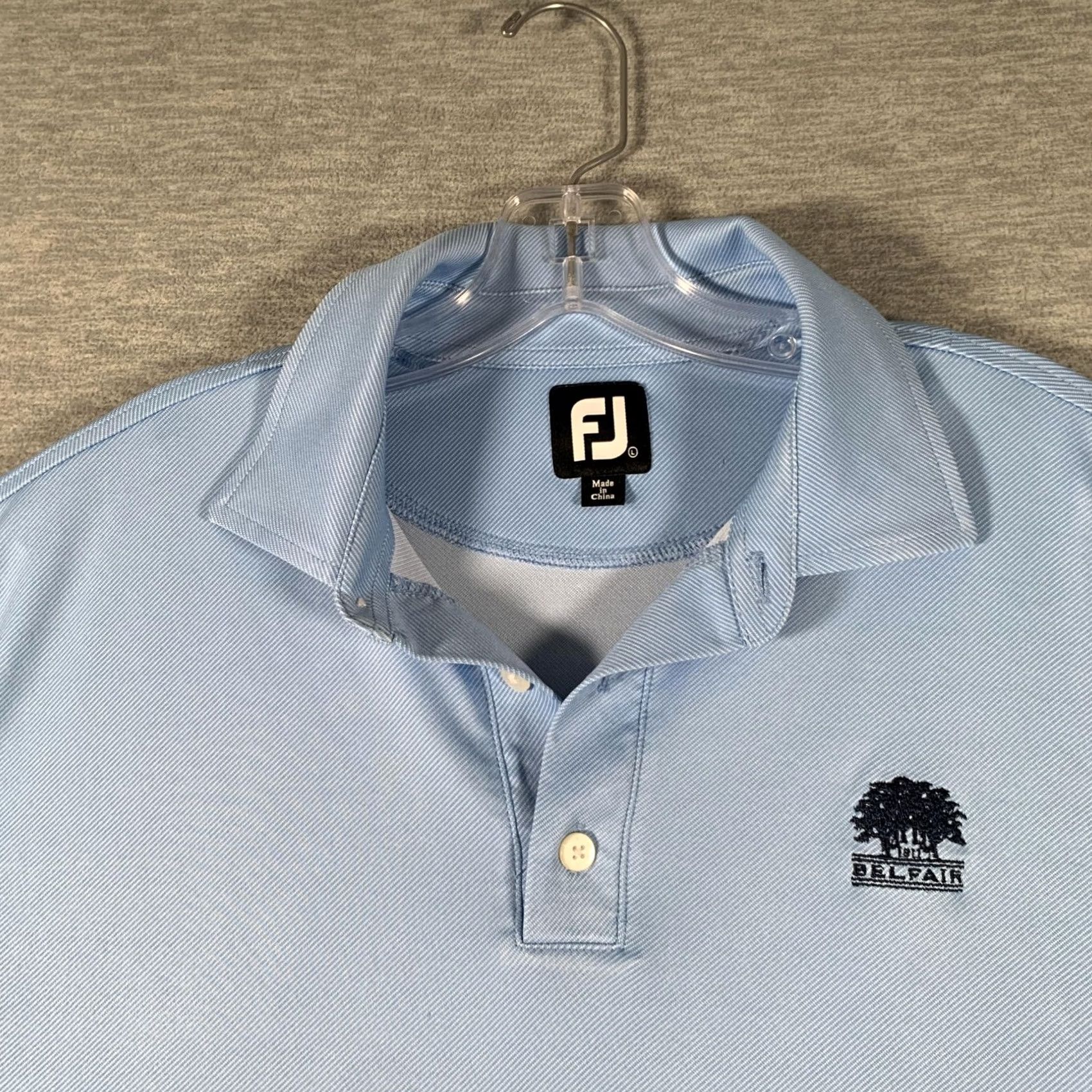 Footjoy FootJoy Polo Shirt Mens Large Blue Stripe Belfair Golf Performance Top Size US L / EU 52-54 / 3 - 6 Thumbnail