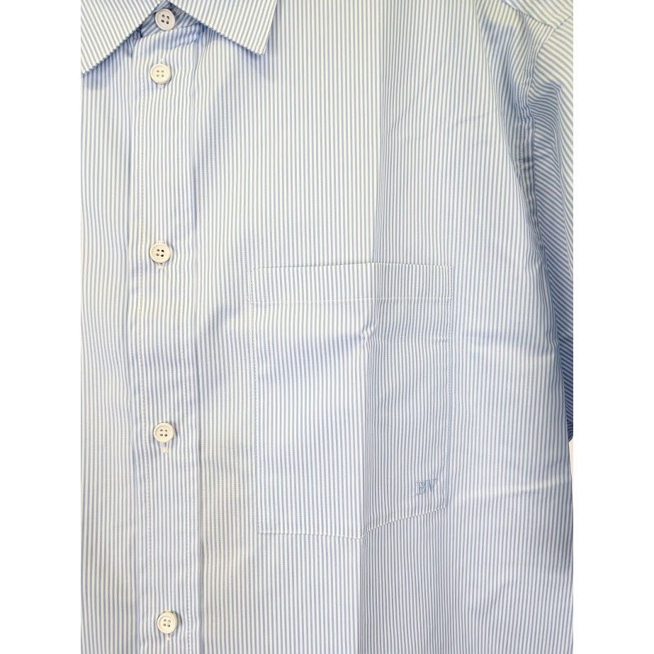 Bottega Veneta o1rshd1 Cotton Striped Shirt in White/Blue Size US M / EU 48-50 / 2 - 5 Thumbnail