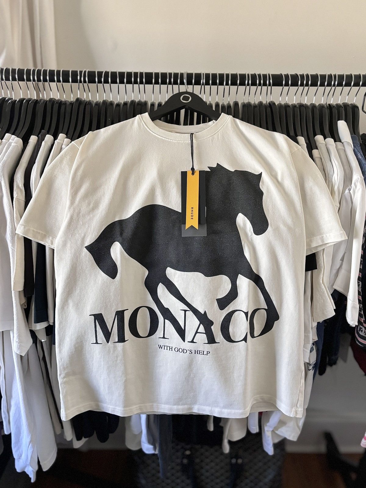 Rhude RHUDE HORSE THICK MONACO TEE Size US S / EU 44-46 / 1 - 1 Thumbnail