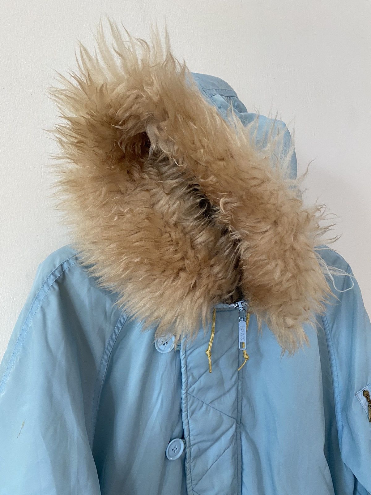 Vintage × Wrangler Vintage Wrangler Lining Fur Hood Bomber Style Flight Jacket Size US L / EU 52-54 / 3 - 11 Thumbnail