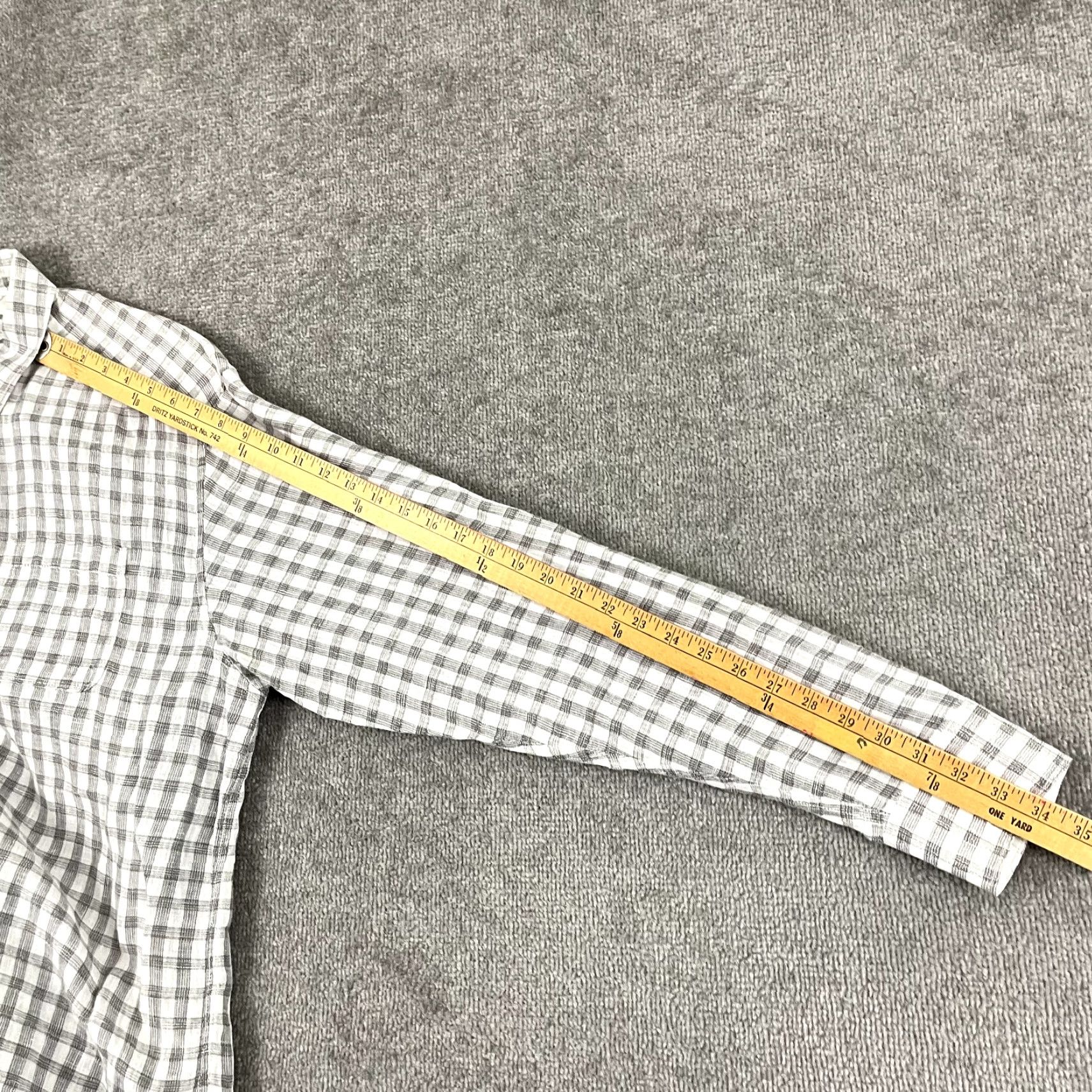 Tommy Bahama TOMMY BAHAMA Shirt Mens XL Plaid Linen Button-Up Casual Summer Multicolor Gray White 100% Linen Shirt Button-Up Tommy Bahama Mens XL Classic Outdoor Size US XL / EU 56 / 4 - 6 Thumbnail