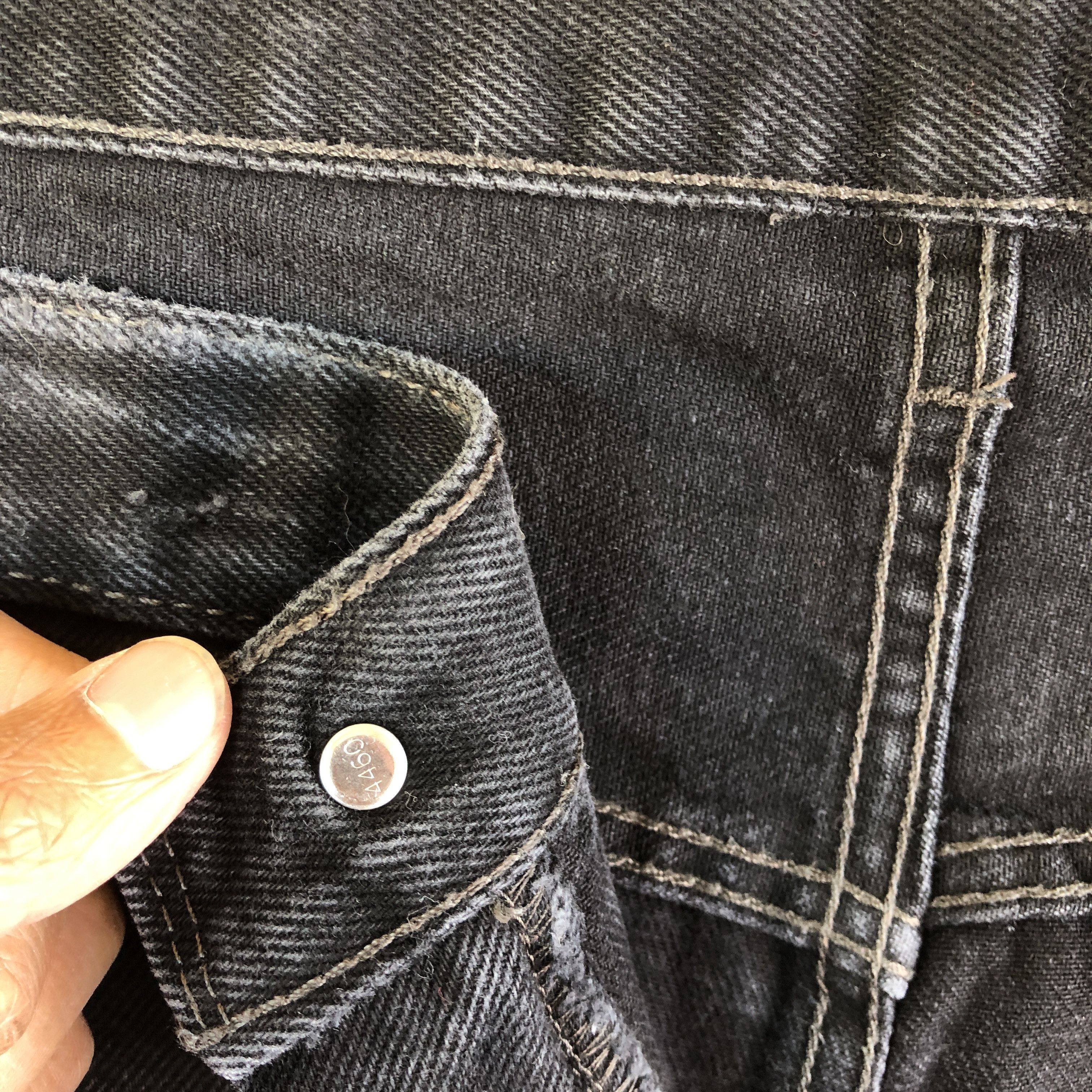 Levi's Vintage Levis 505 Distressed Faded Black Jeans Baggy Denim Size US 44 / EU 60 - 7 Thumbnail