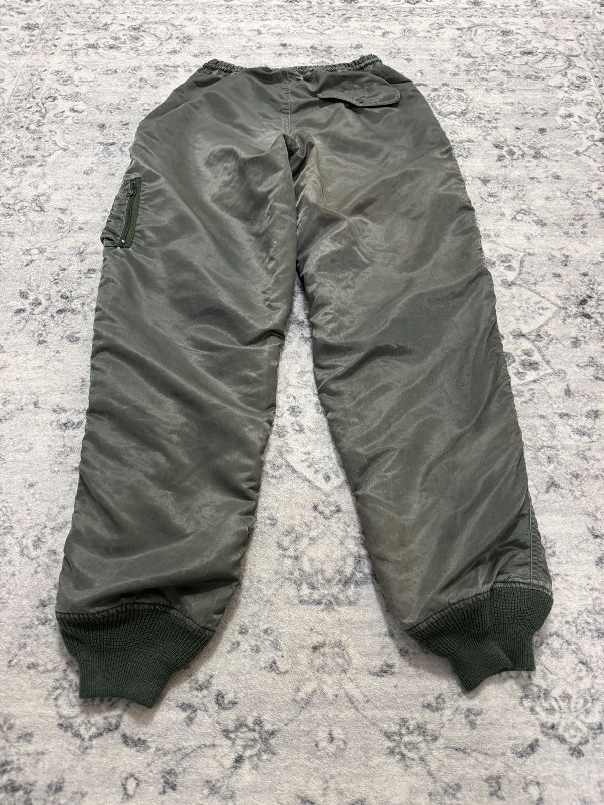Japanese Brand VINTAGE HARD WASH QUILTED LINING FLIGHT BOMBER PANT Size US 32 / EU 48 - 6 Thumbnail