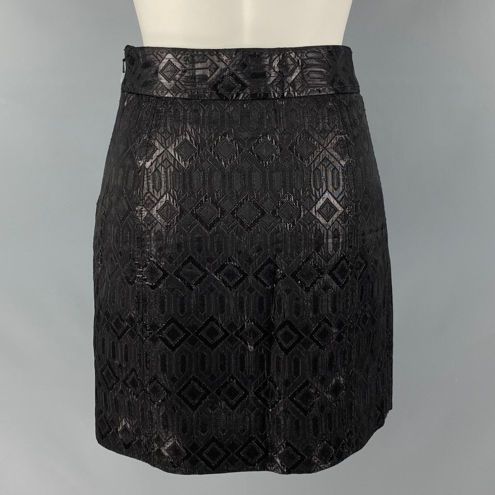 Tory Burch TORY BURCH Size 0 Black Acetate Rayon Pleated Mini Skirt Size 25" / US 0 / IT 36 - 3 Thumbnail