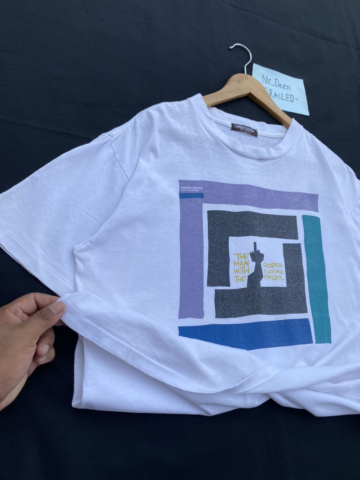 Jun Takahashi Vtg 90s Undercover The Man with Golden Fucking Finger Tshirt Size US M / EU 48-50 / 2 - 14 Thumbnail