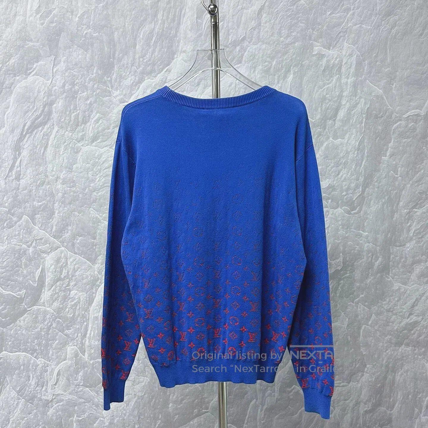 Louis Vuitton louis vuitton blue gradient knit sweater. Size M / US 6-8 / IT 42-44 - 4 Thumbnail