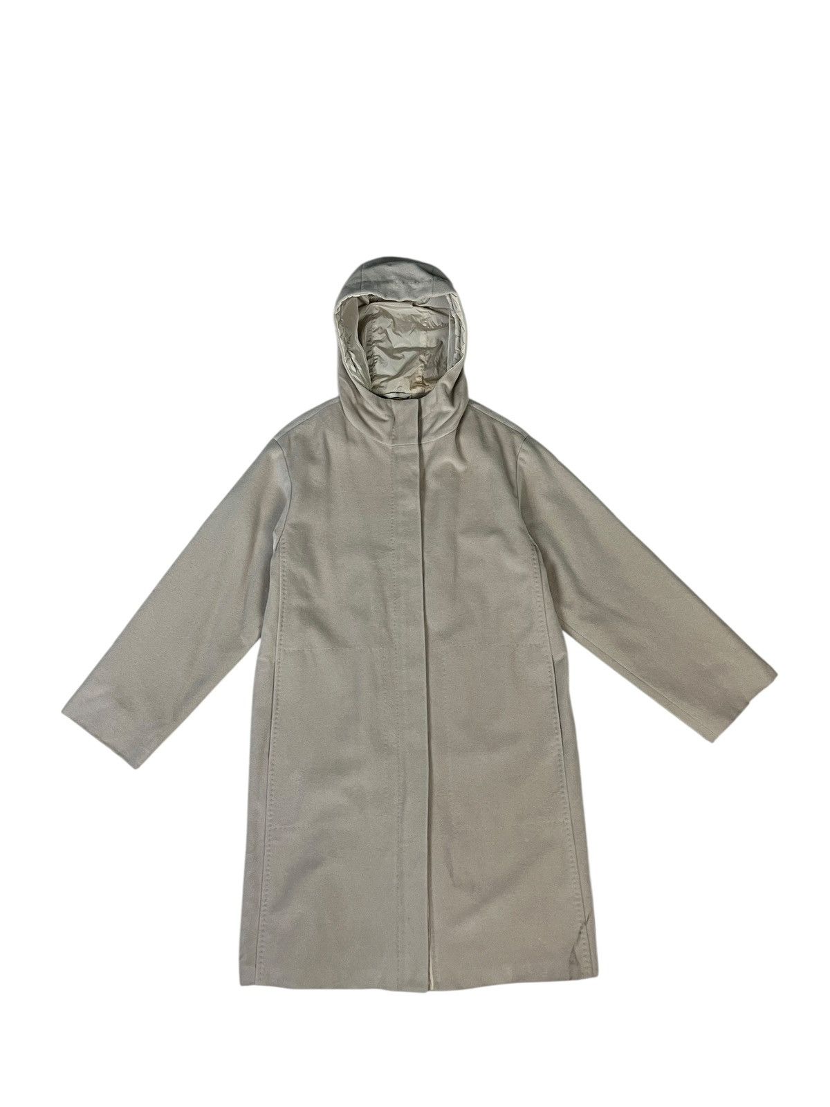 Max Mara S’ Max Mara Made in Italy Wool Zip Up Long Coat with Hood Size M / US 6-8 / IT 42-44 - 1 Thumbnail