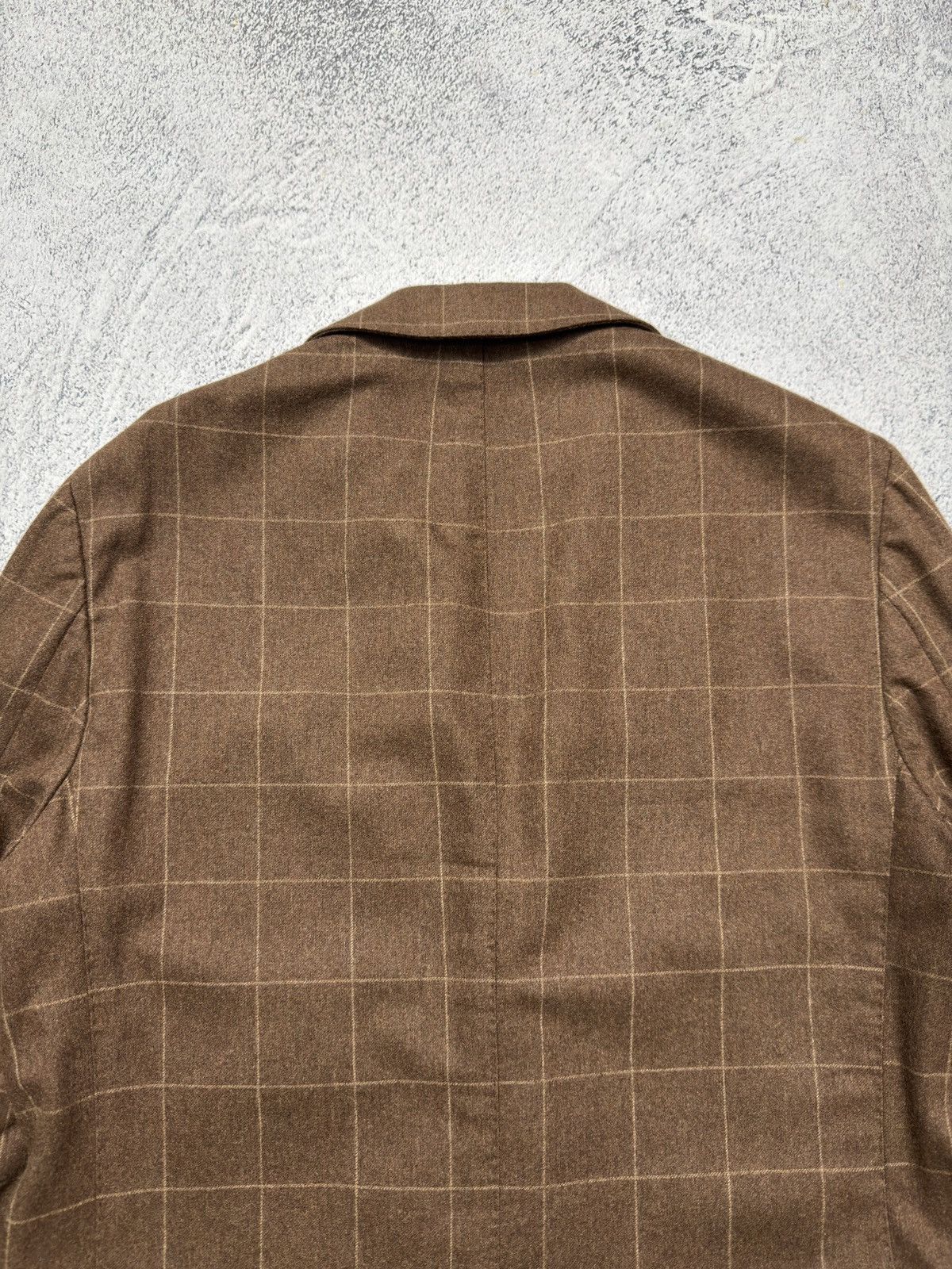Eleventy Eleventy Brown Check Blazer Wool Cashmere Athletic Fit Sz 52 Size 52L - 17 Thumbnail