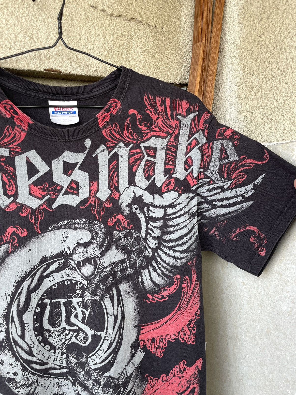 Band Tees Vintage Whitesnake Over Print Rock Band T-Shirt Size M Size US M / EU 48-50 / 2 - 4 Thumbnail