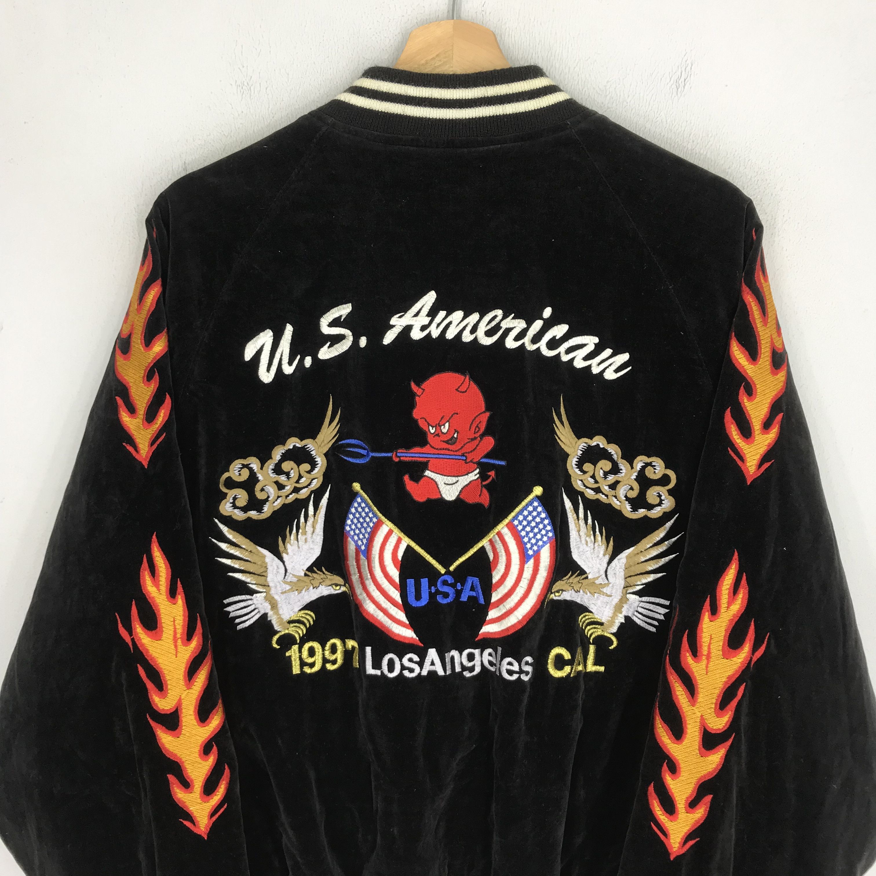 Tedman Vintage 90s Sukajan Souvenir Velvet Bomber Jacket Tedmans Size US M / EU 48-50 / 2 - 6 Thumbnail