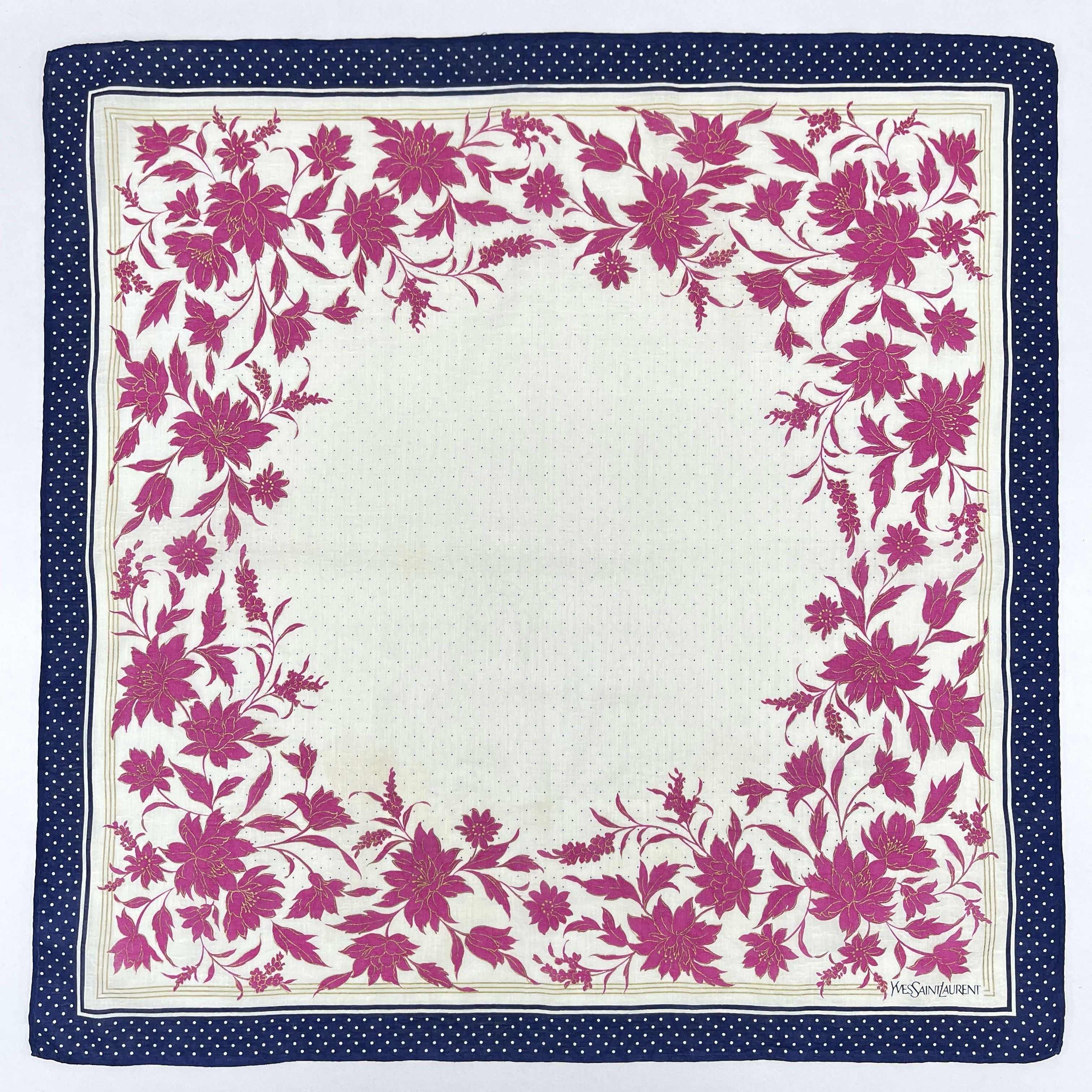 Vintage Yves saint Laurent Handkerchief / Neckerchief - 4187 Size ONE SIZE - 2 Thumbnail