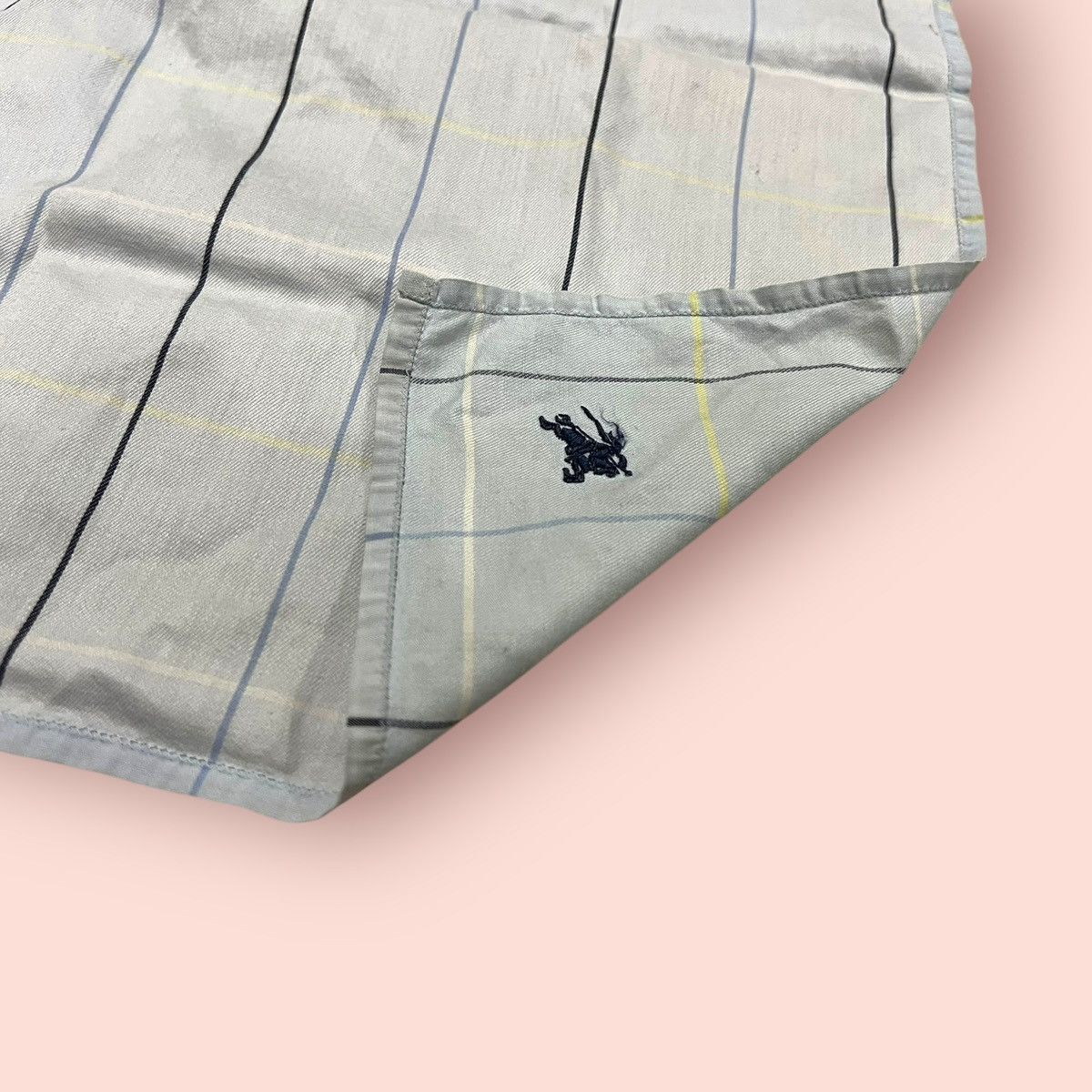 Burberry × Designer VINTAGE BURBERRYS LIGHT BLUE PLAID BANDANA/HANDKERCHIEF Size ONE SIZE - 23 Thumbnail