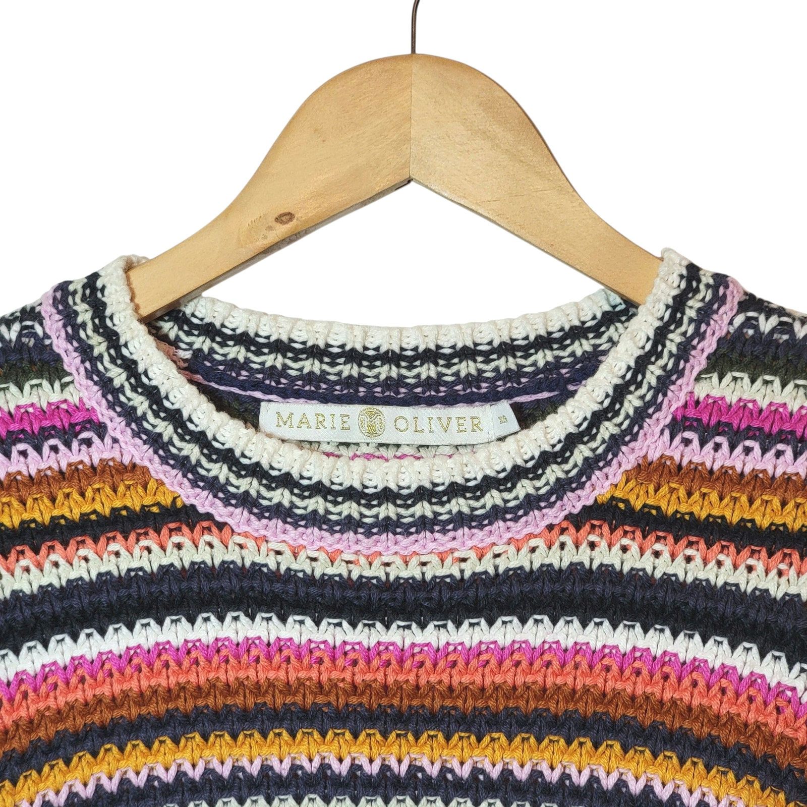 Marie Oliver Marie Oliver Rainbow Stripe Knit Pullover Sweater XS Size XS / US 0-2 / IT 36-38 - 3 Thumbnail