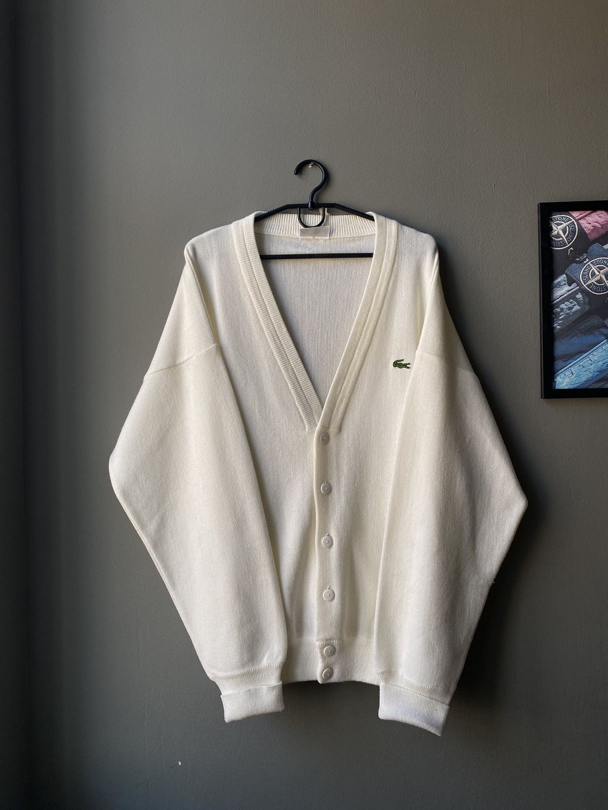 Lacoste Vintage 80s Lacoste Cardigan Very Rare Size US XL / EU 56 / 4 - 1 Thumbnail