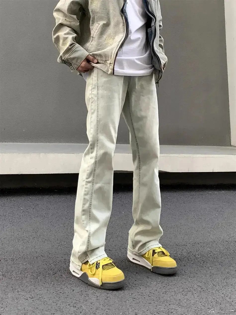 Japanese Brand Slim fit straight leg micro horn washed jeans Size US 30 / EU 46 - 4 Thumbnail