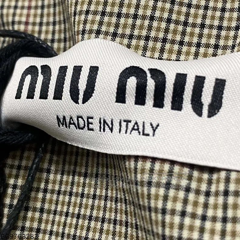 Miu Miu Miu Miu 38 Checked logo zipper shirt Size M / US 6-8 / IT 42-44 - 6 Thumbnail