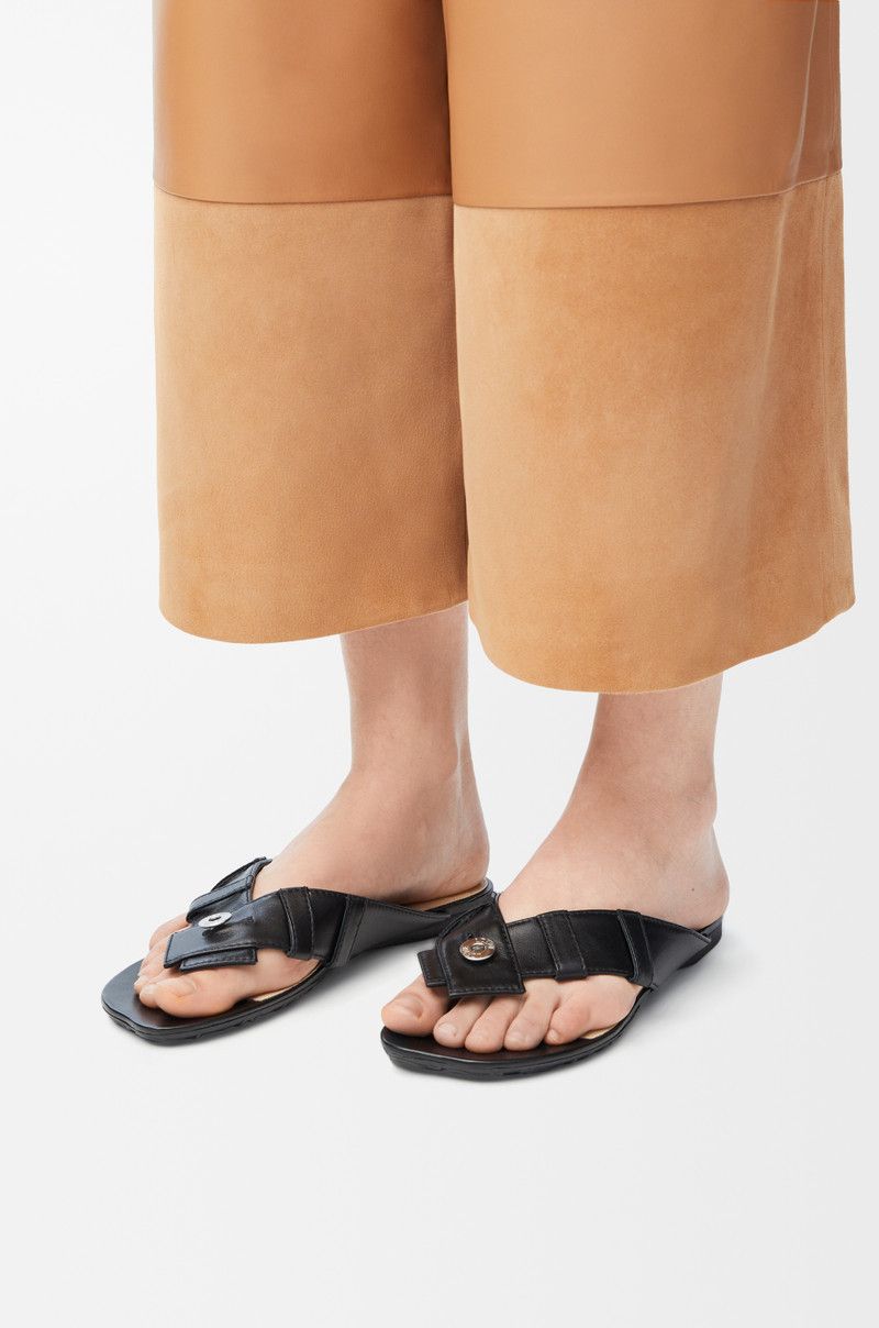 Loewe o1in1g0526 Toy Panta Toe Post Sandals in Black Size US 11 / IT 41 - 2 Thumbnail